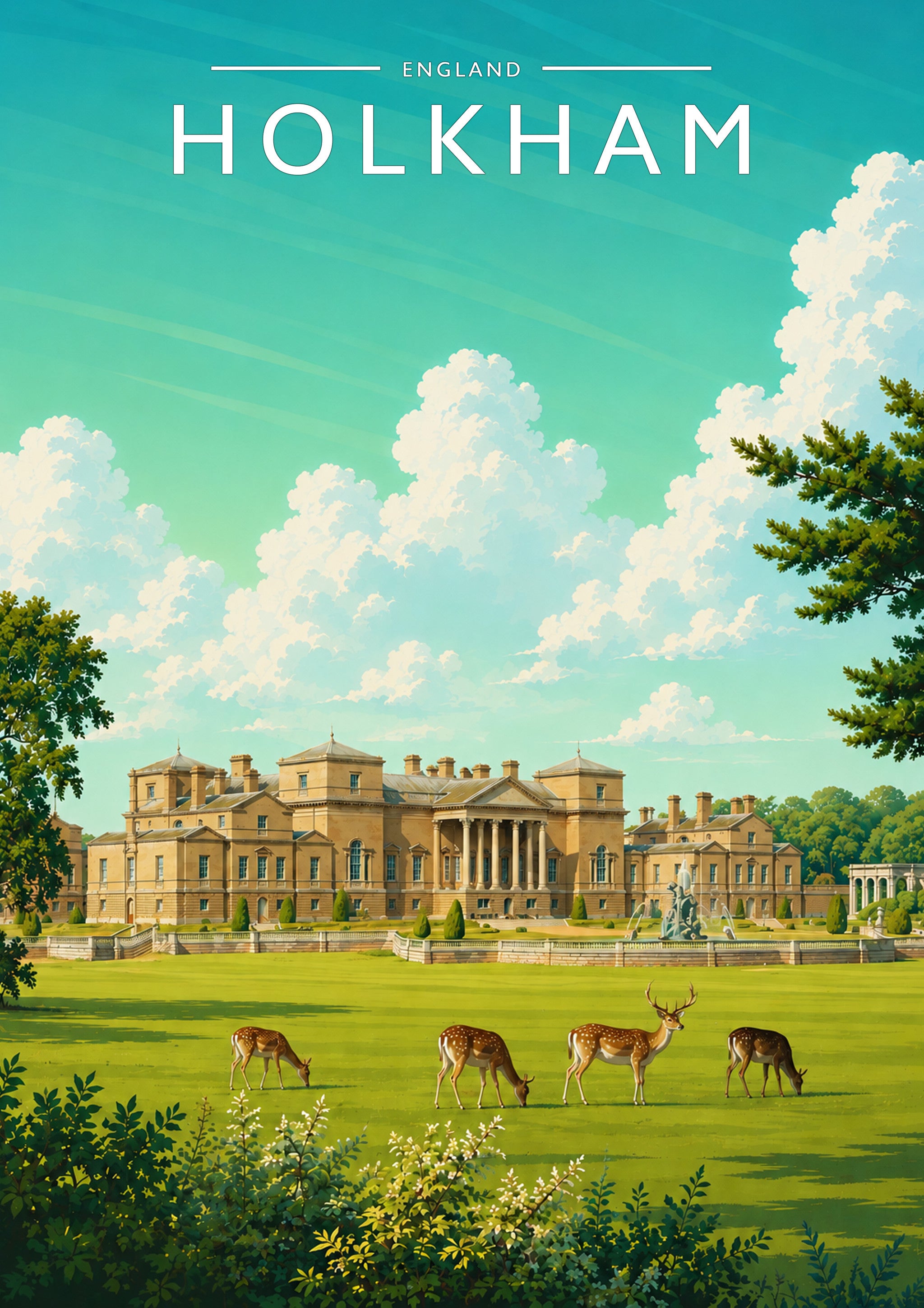 Holkham #3 Travel Poster - A4 travel poster print