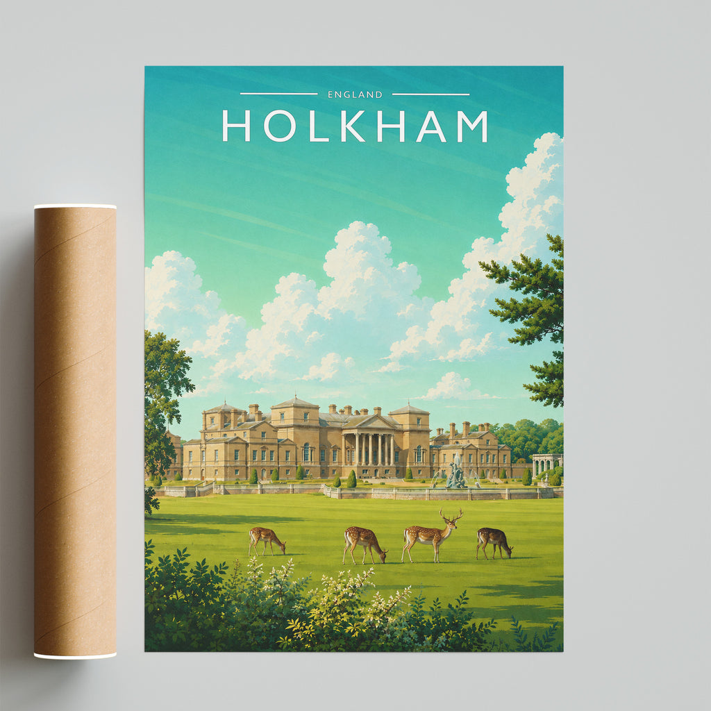 Holkham #3 Travel Poster - fine art print with shipping tube