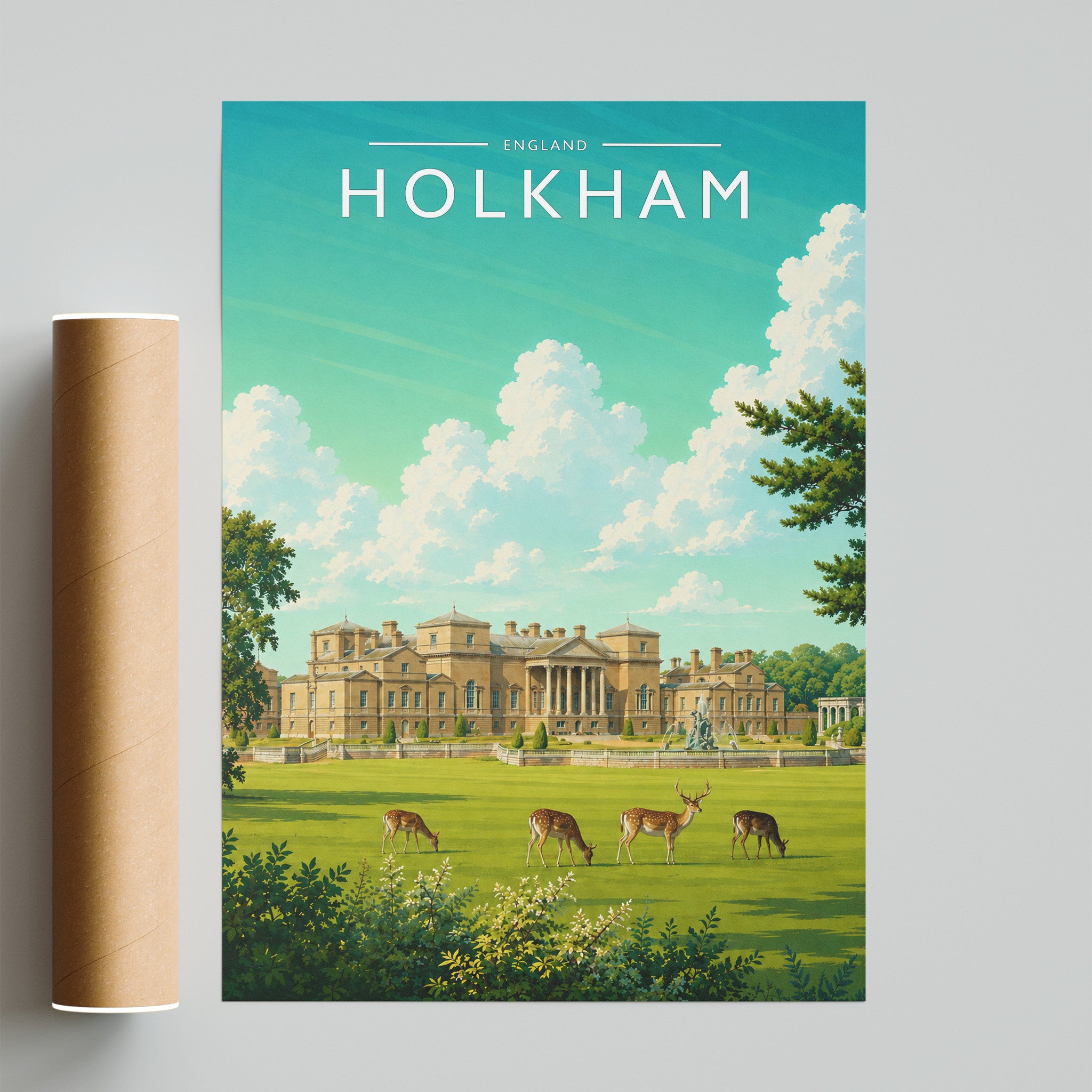 Holkham #3 Travel Poster - fine art print with shipping tube
