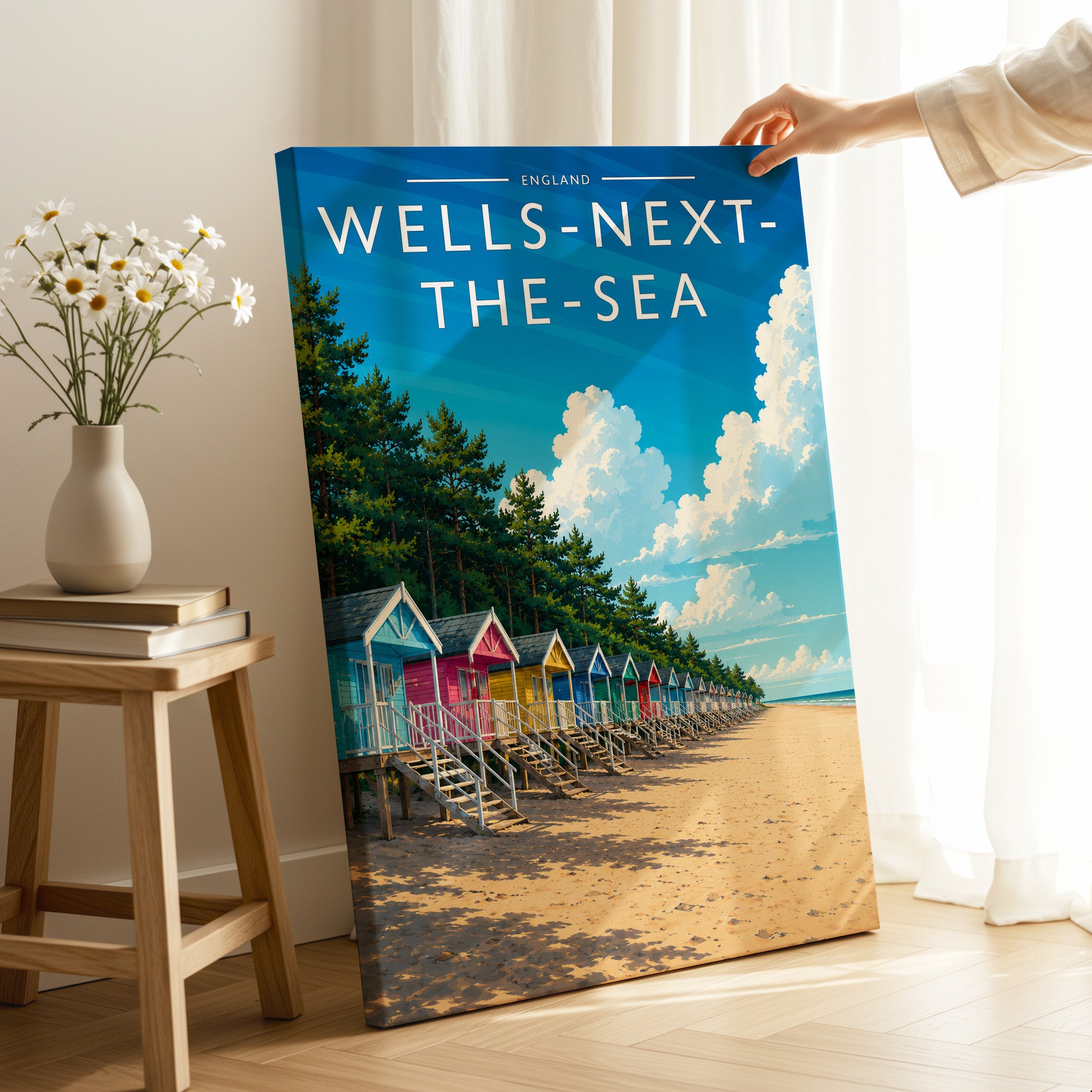 Wells-next-the-Sea #3 Travel Poster as a gallery-wrapped canvas