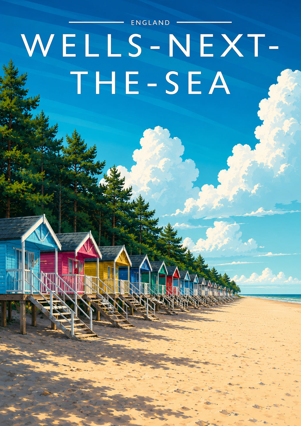 Wells-next-the-Sea #3 Travel Poster - A4 travel poster print