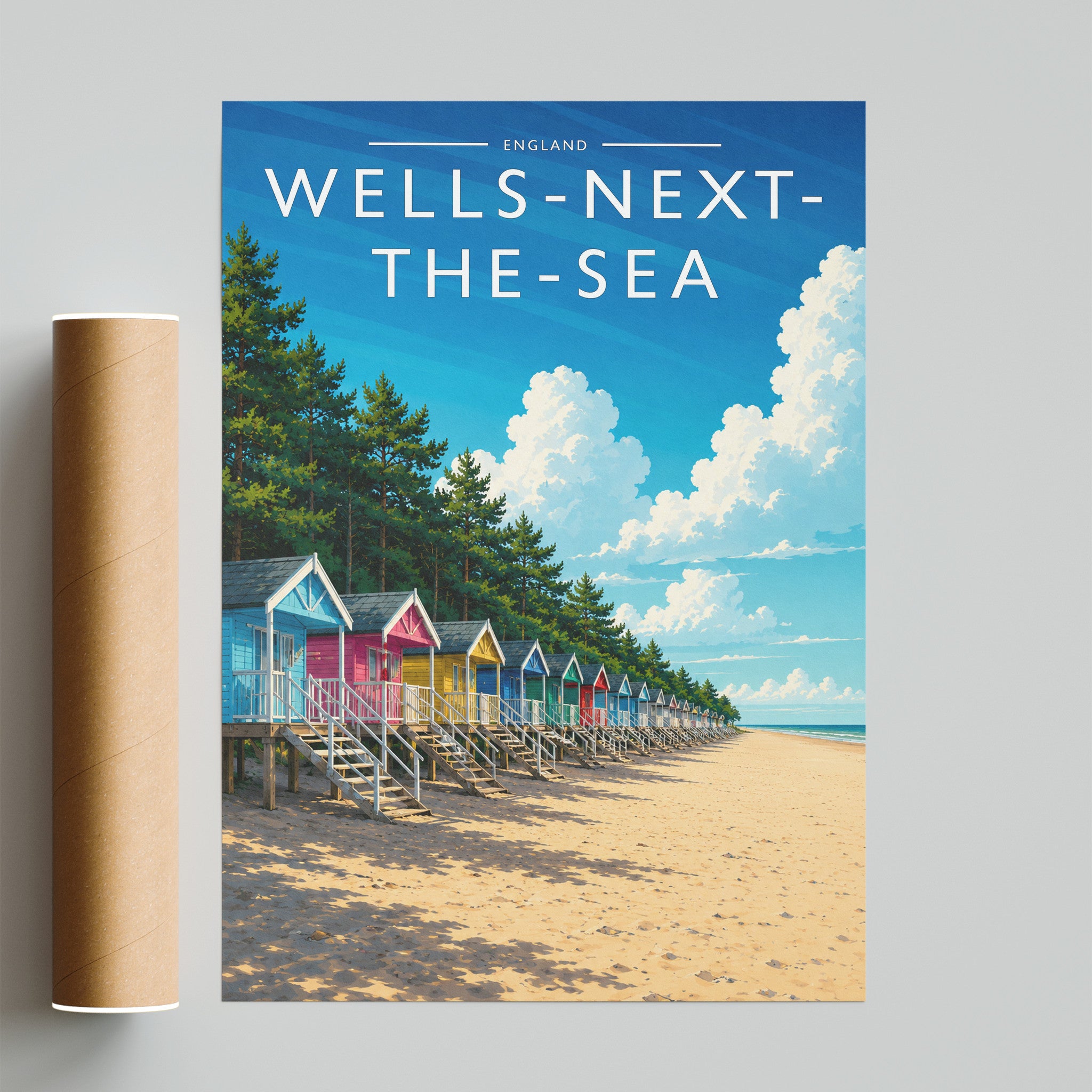 Wells-next-the-Sea #3 Travel Poster - fine art print with shipping tube
