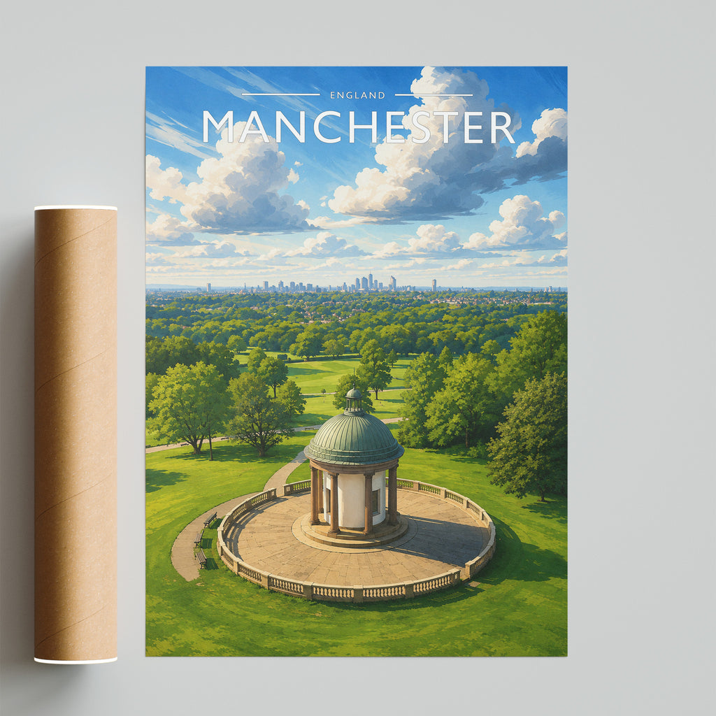 Manchester #2 Travel Poster - fine art print with shipping tube