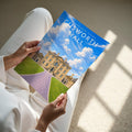 Cusworth Hall Travel Poster - A4 print held in hand