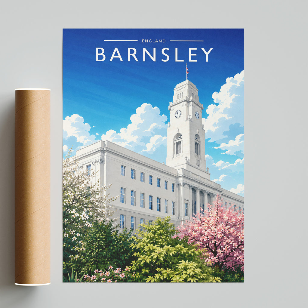 Barnsley Travel Poster - fine art print with shipping tube