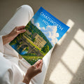 Chatsworth House Travel Poster - A4 print held in hand