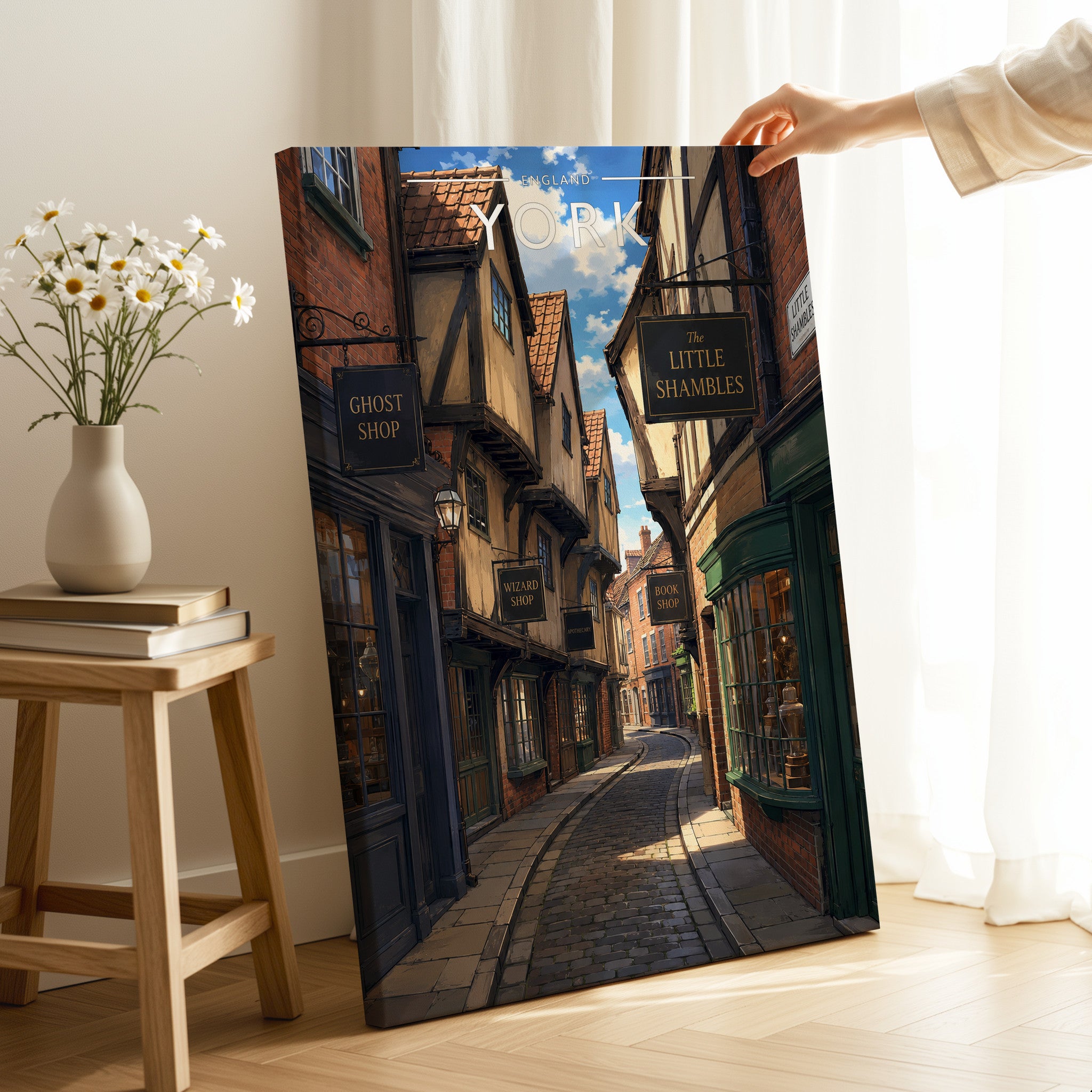 York #4 Travel Poster as a gallery-wrapped canvas