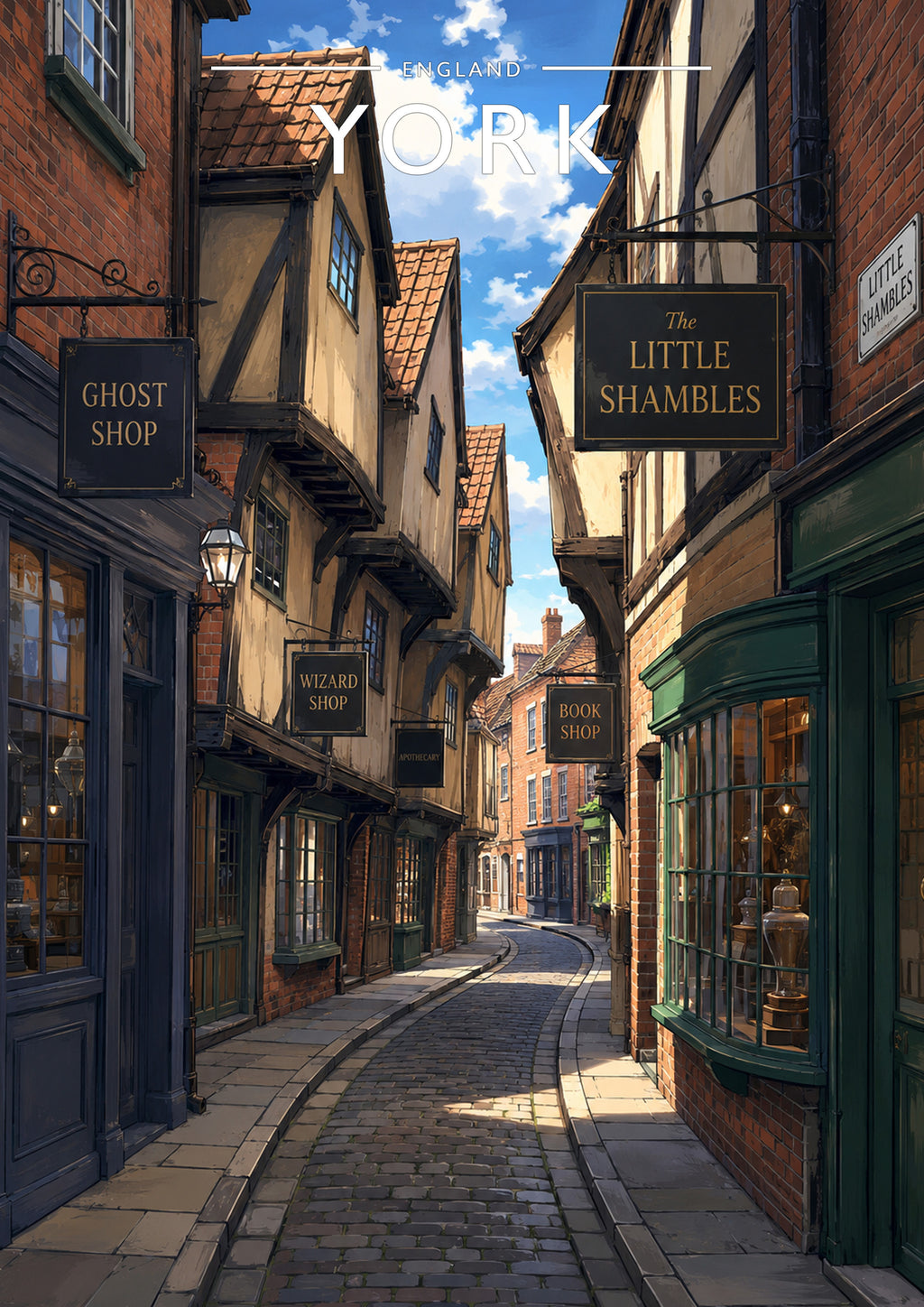 York #4 Travel Poster - A4 travel poster print