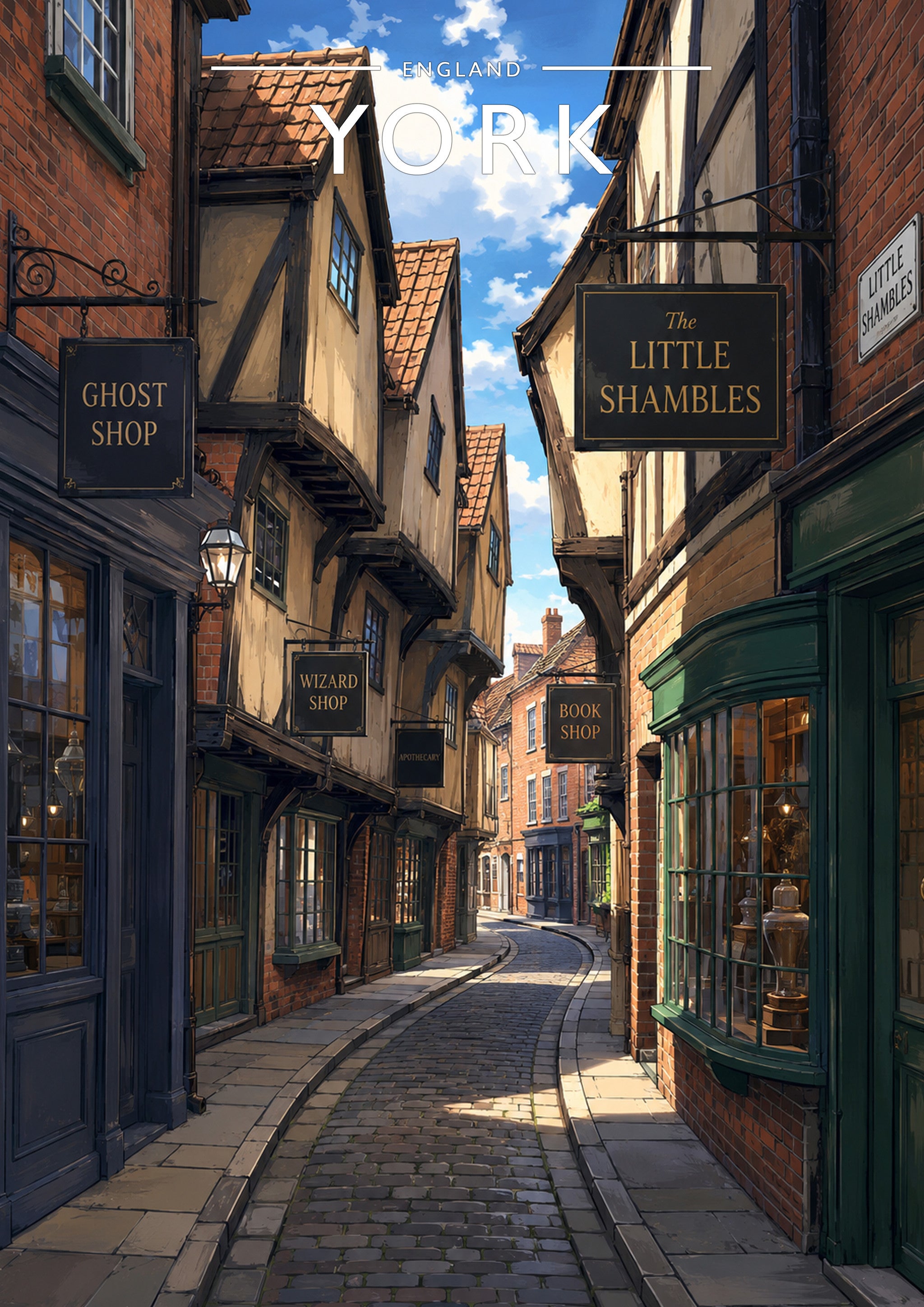 York #4 Travel Poster - A4 travel poster print