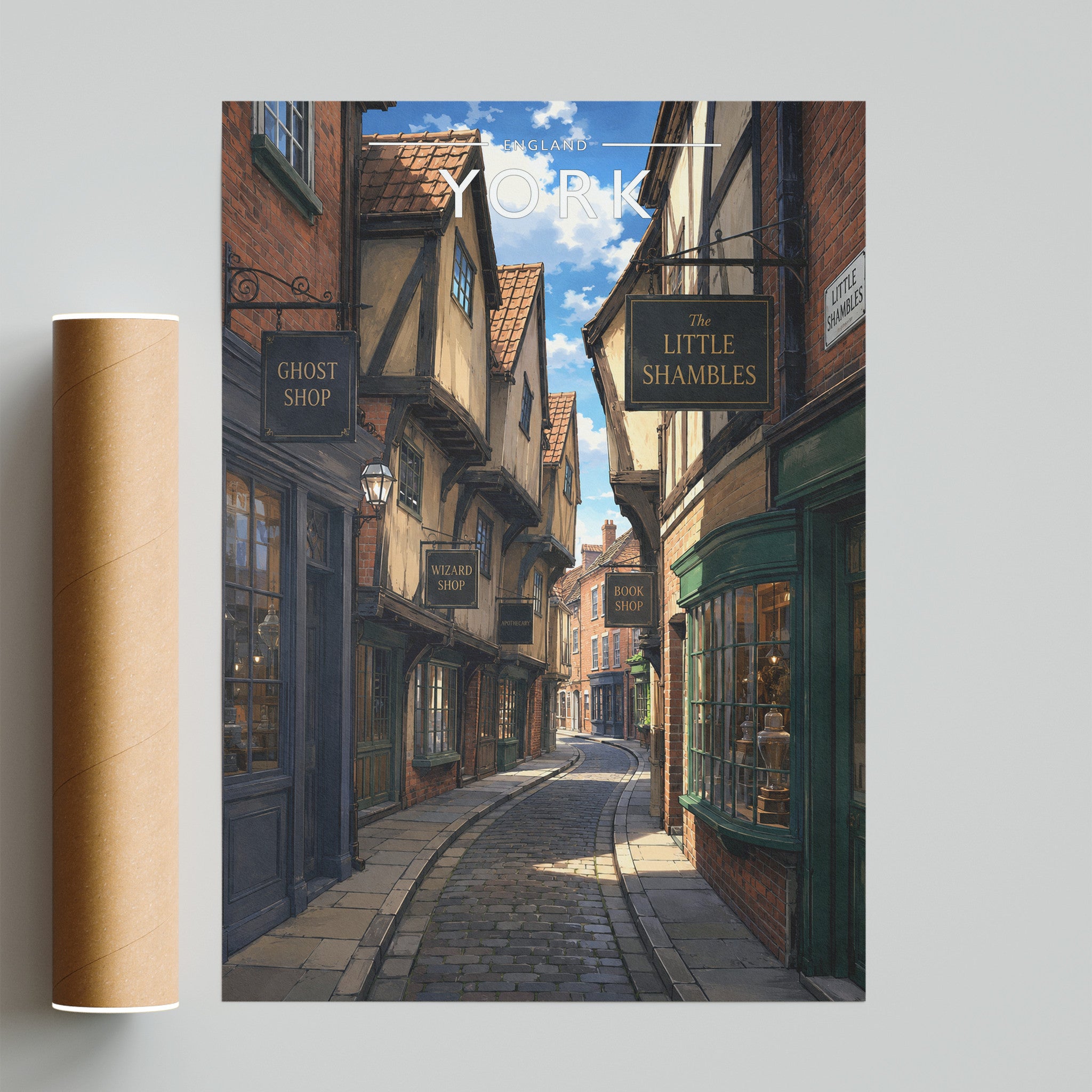 York #4 Travel Poster - fine art print with shipping tube