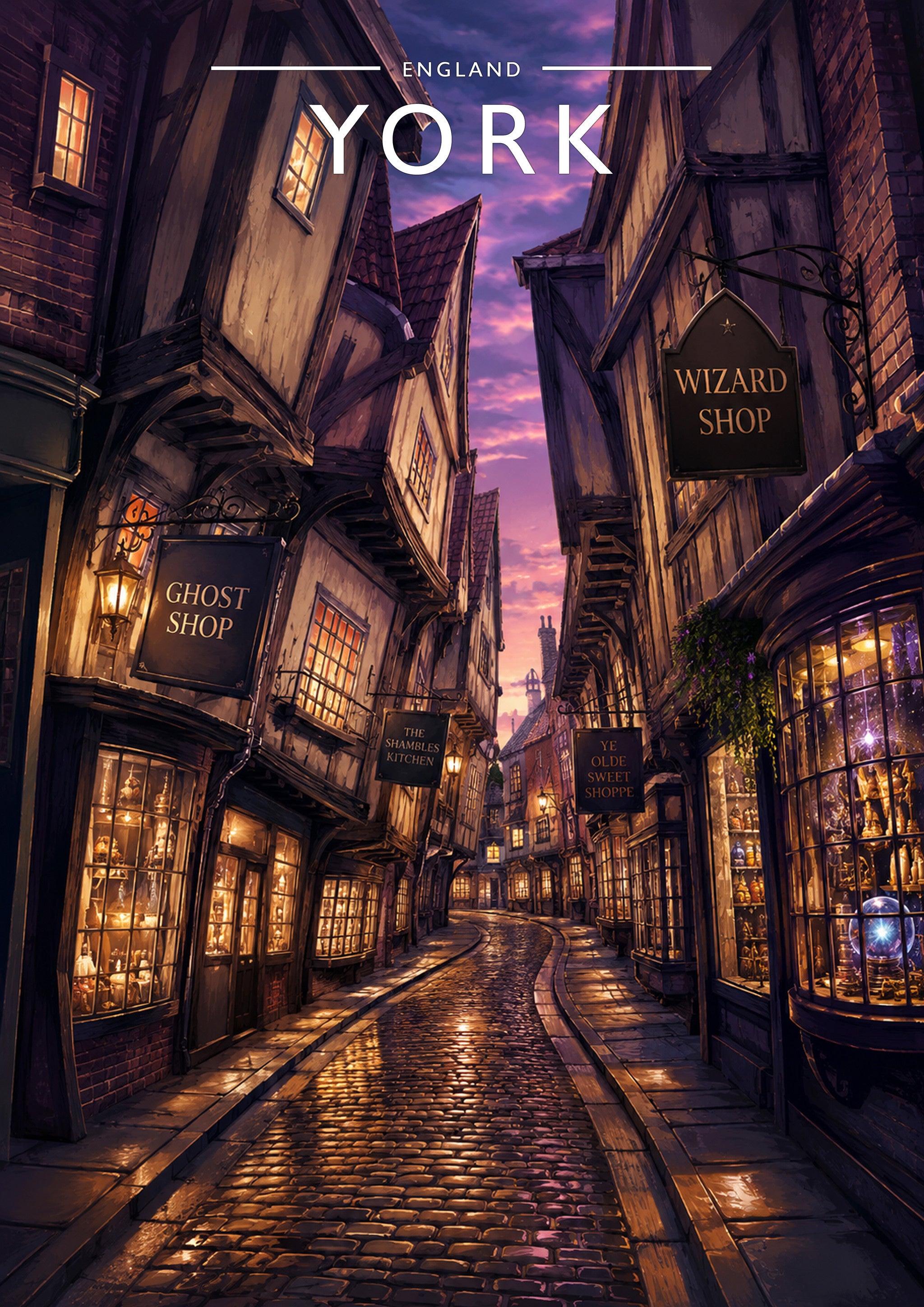 York #5 Travel Poster - A4 travel poster print