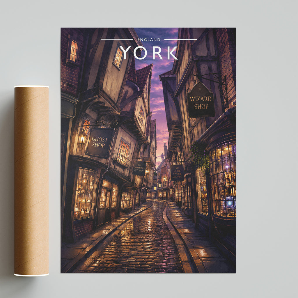 York #5 Travel Poster - fine art print with shipping tube