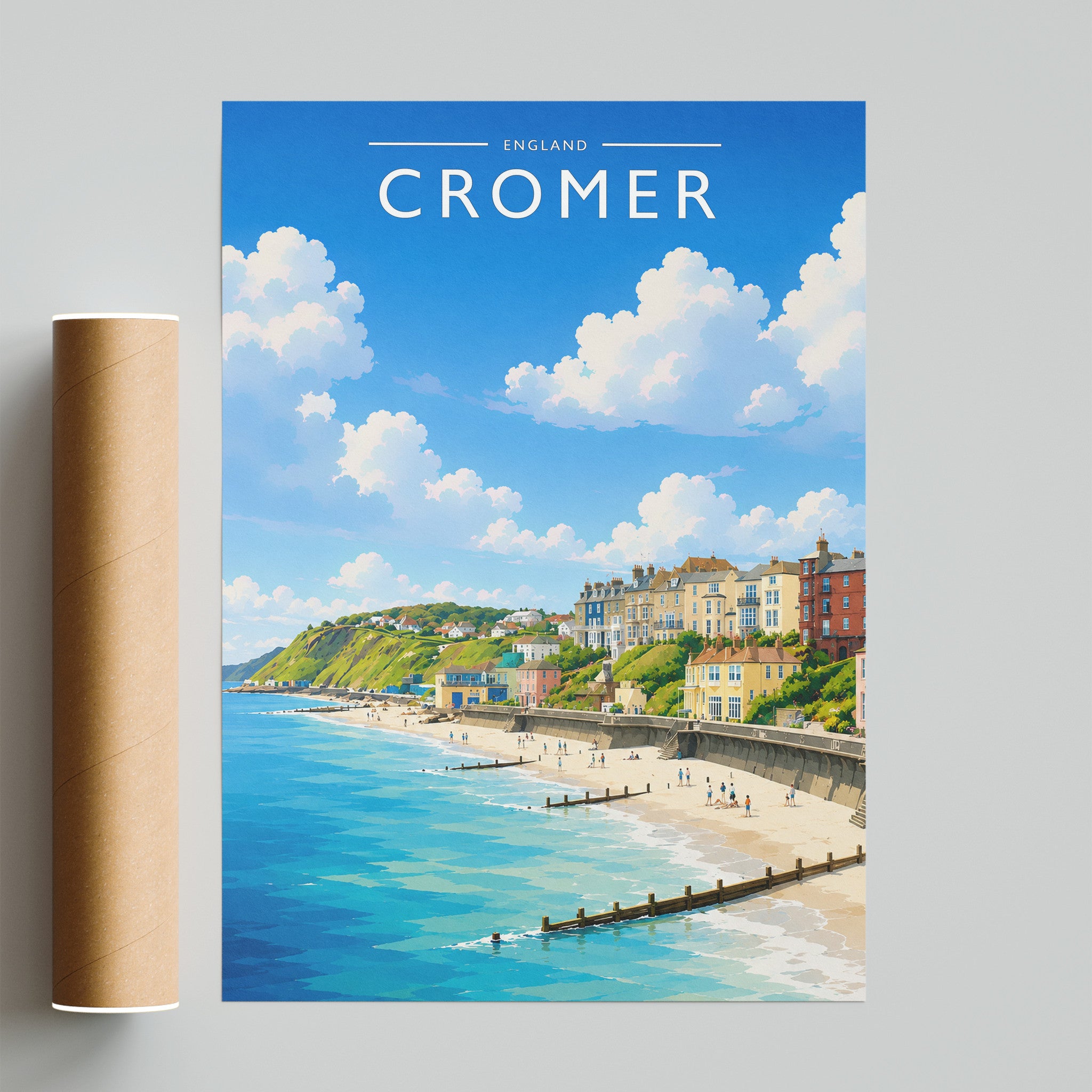 Cromer #3 Travel Poster - fine art print with shipping tube