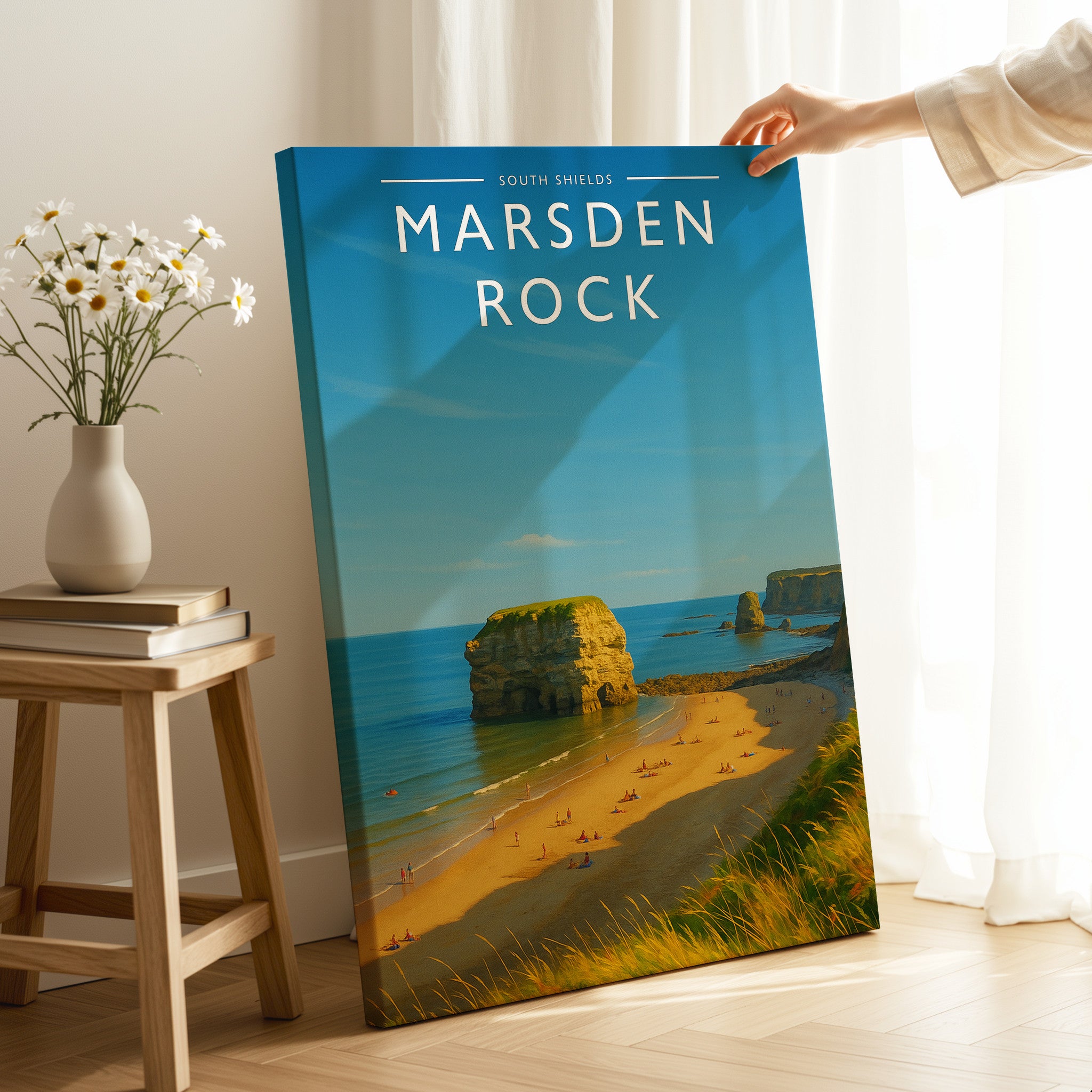 South Shields Travel Poster as a gallery-wrapped canvas