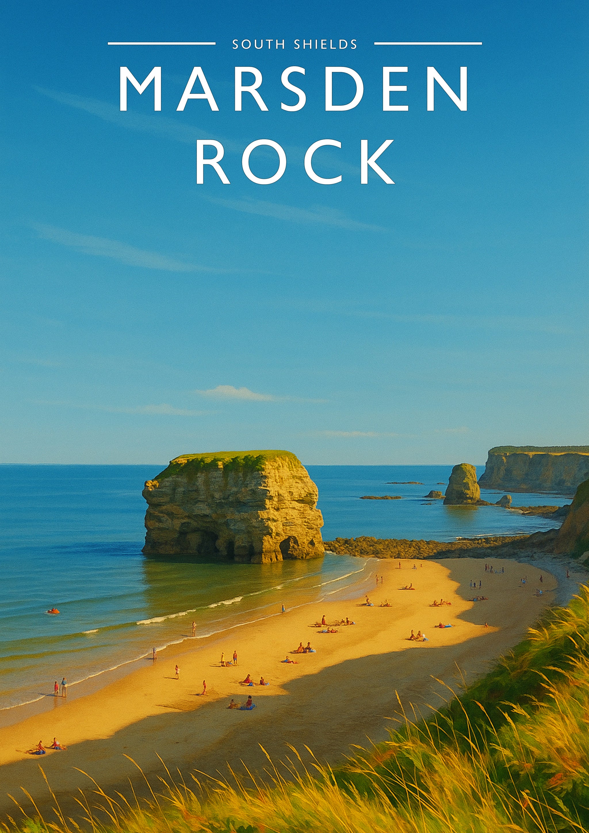 South Shields Travel Poster - A4 travel poster print