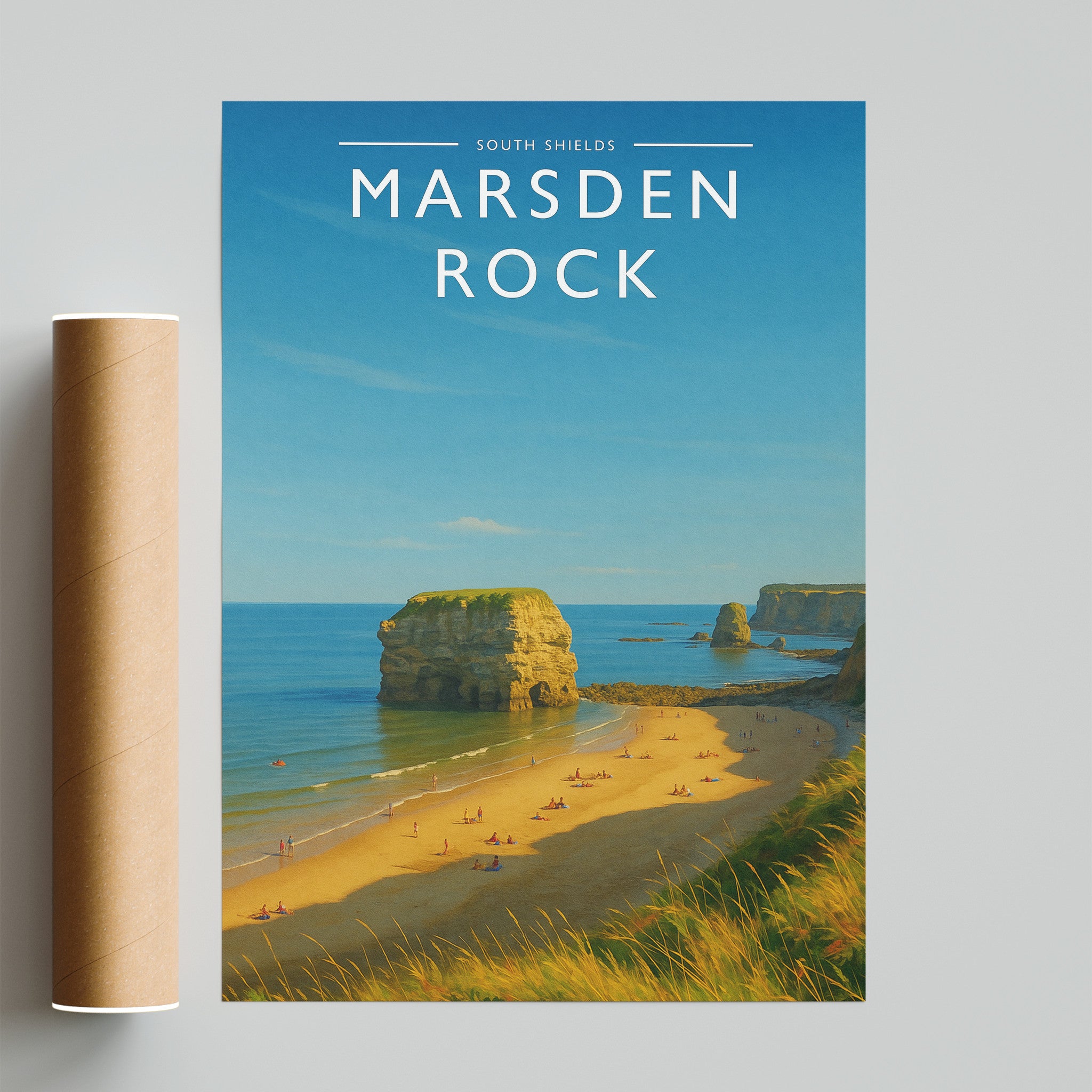 South Shields Travel Poster - fine art print with shipping tube