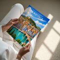 Sardinia Travel Poster - A4 print held in hand