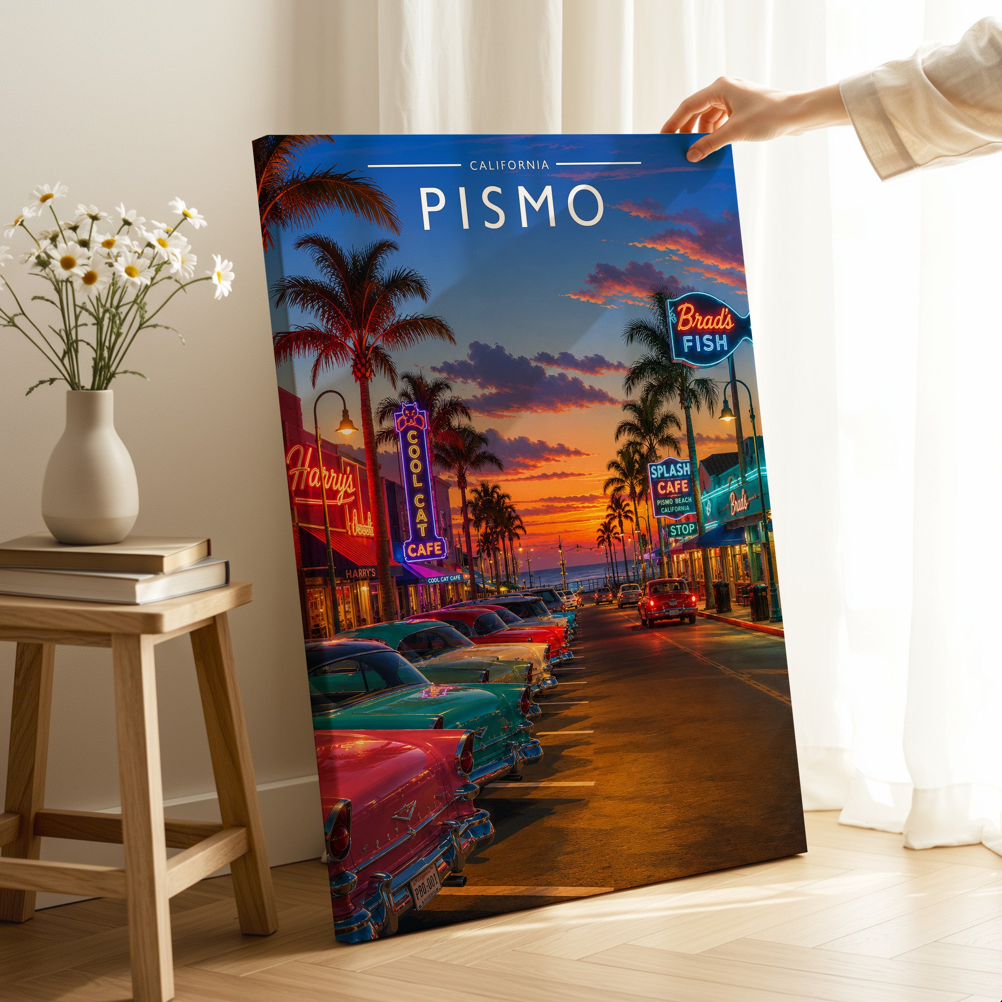 Pismo Travel Poster as a gallery-wrapped canvas