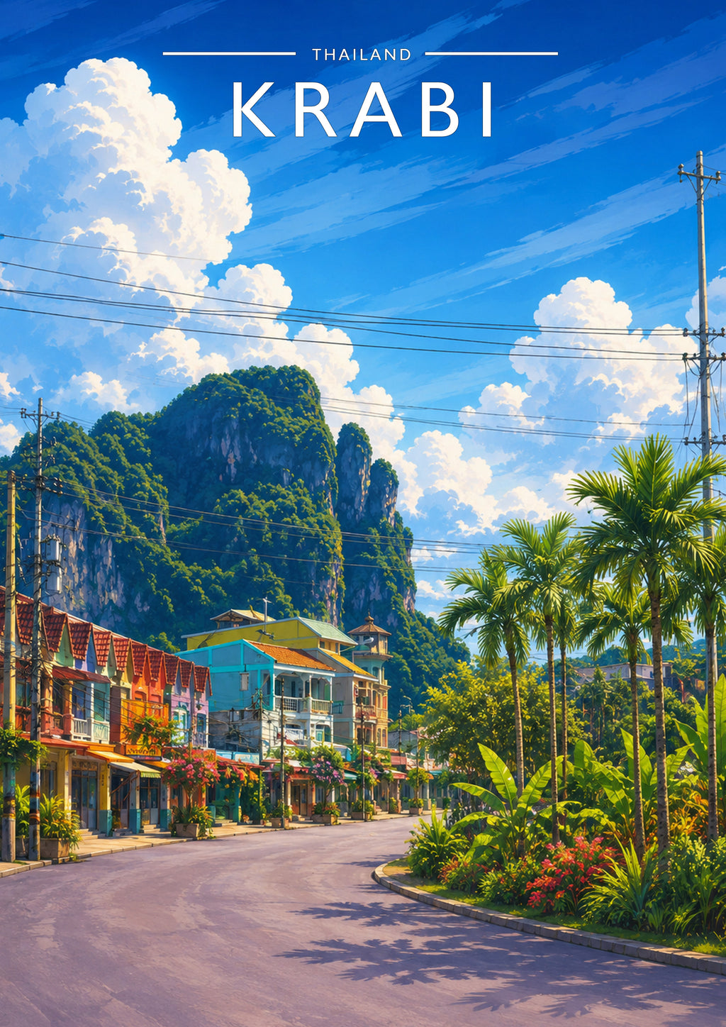 Krabi #3 Travel Poster - A4 travel poster print