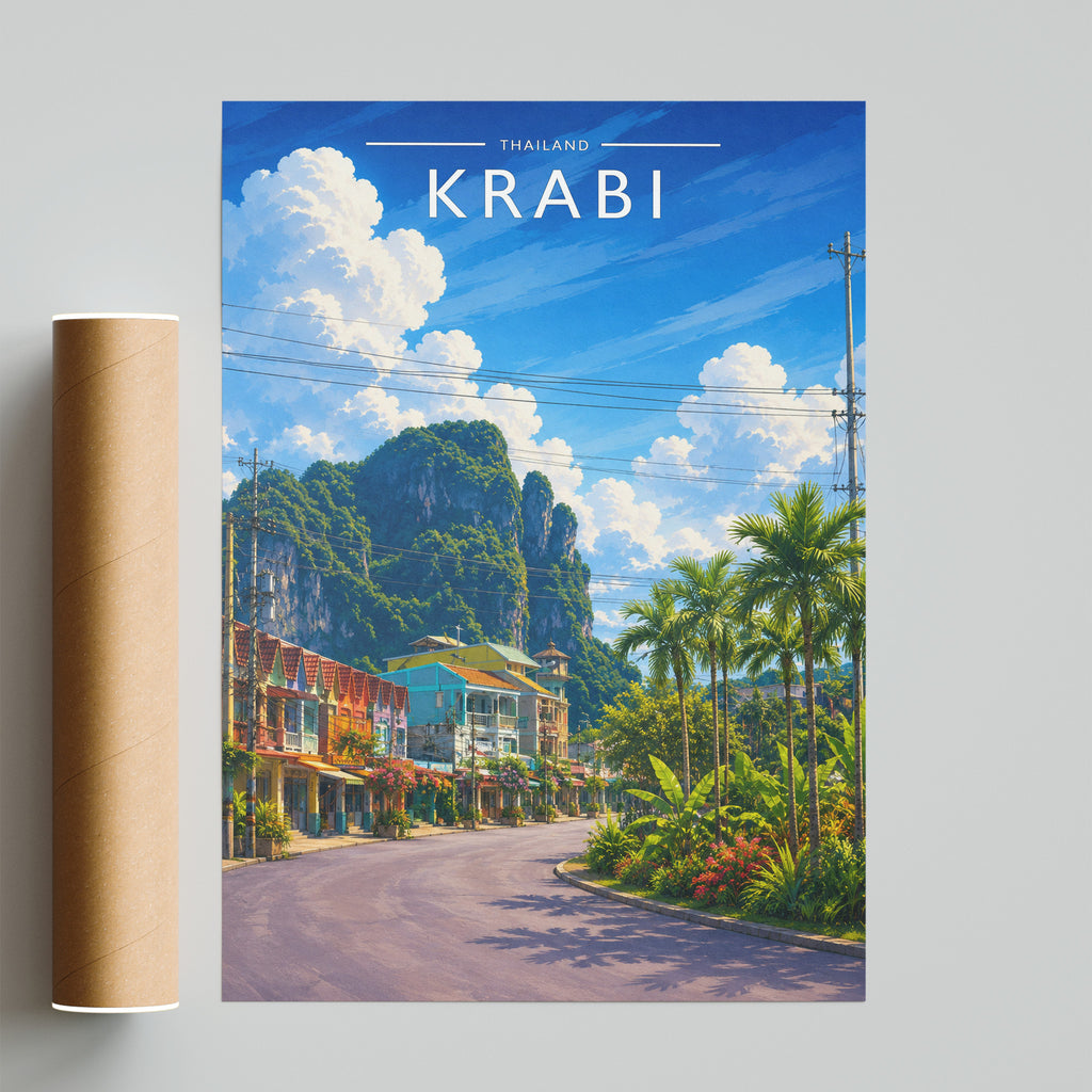 Krabi #3 Travel Poster - fine art print with shipping tube
