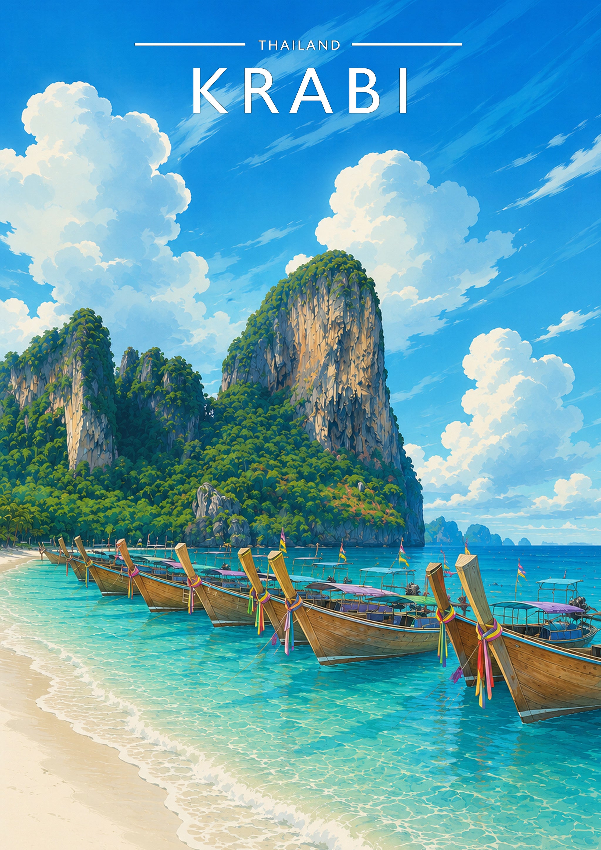 Krabi #4 Travel Poster - A4 travel poster print