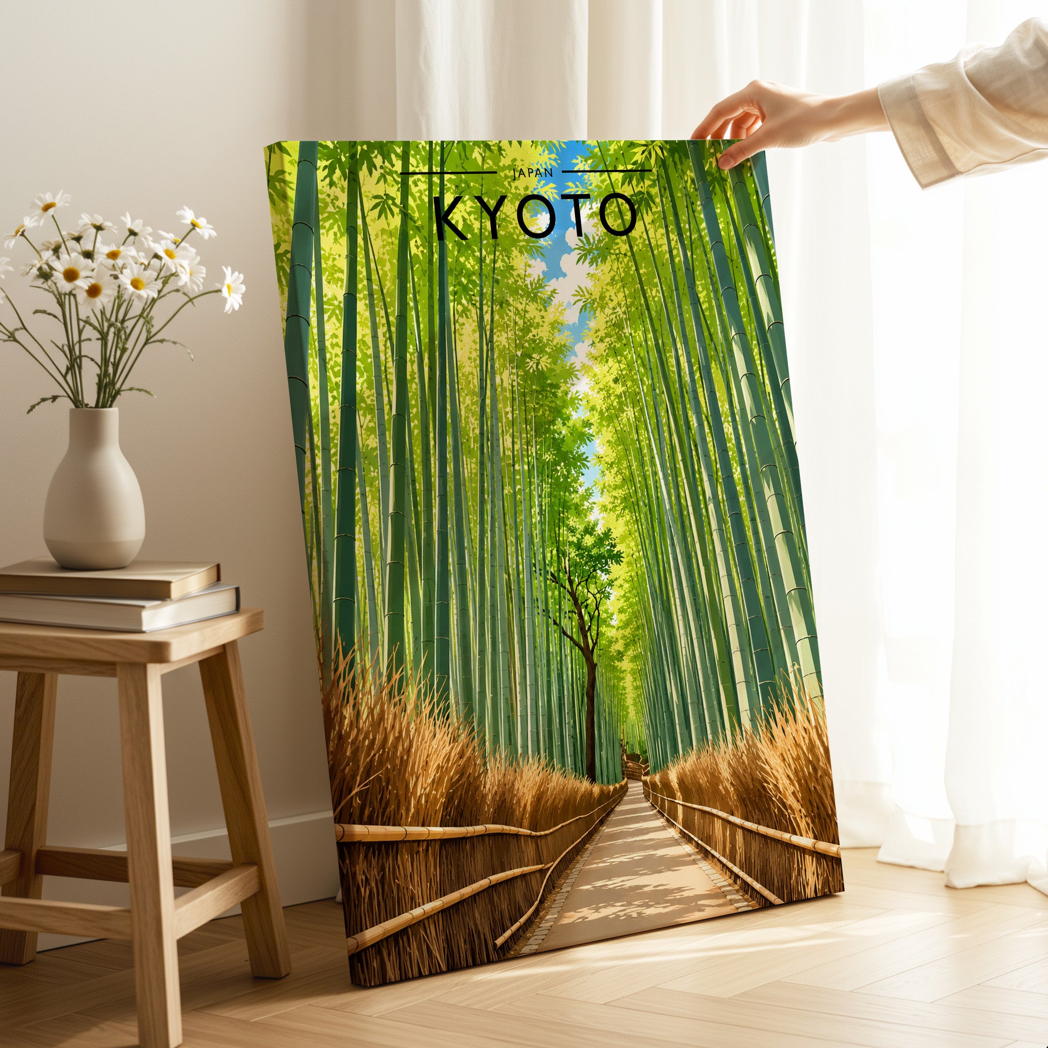 Kyoto Travel Poster as a gallery-wrapped canvas