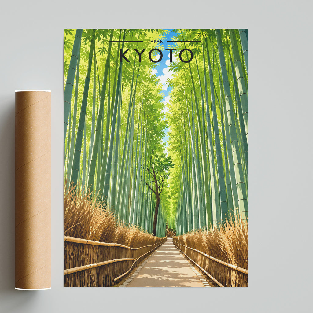 Kyoto Travel Poster - fine art print with shipping tube