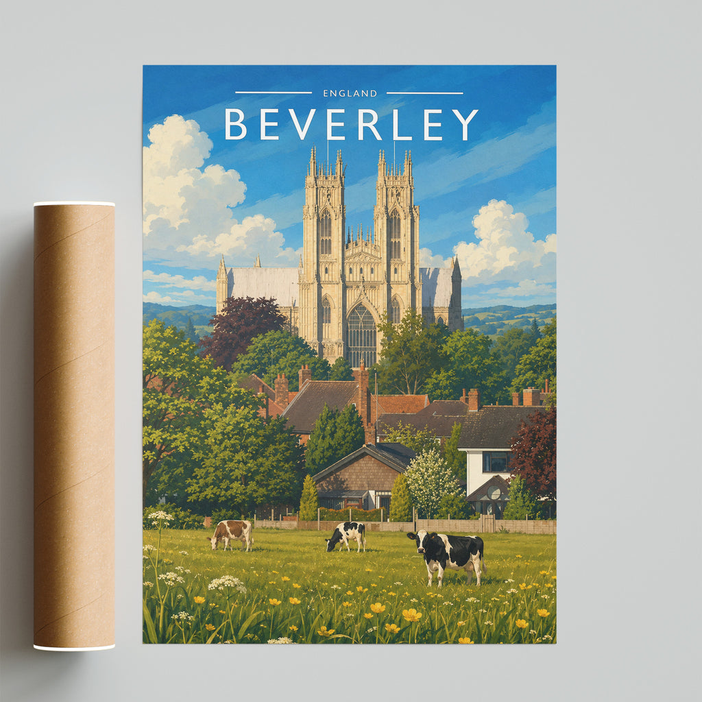 Beverley Travel Poster - fine art print with shipping tube