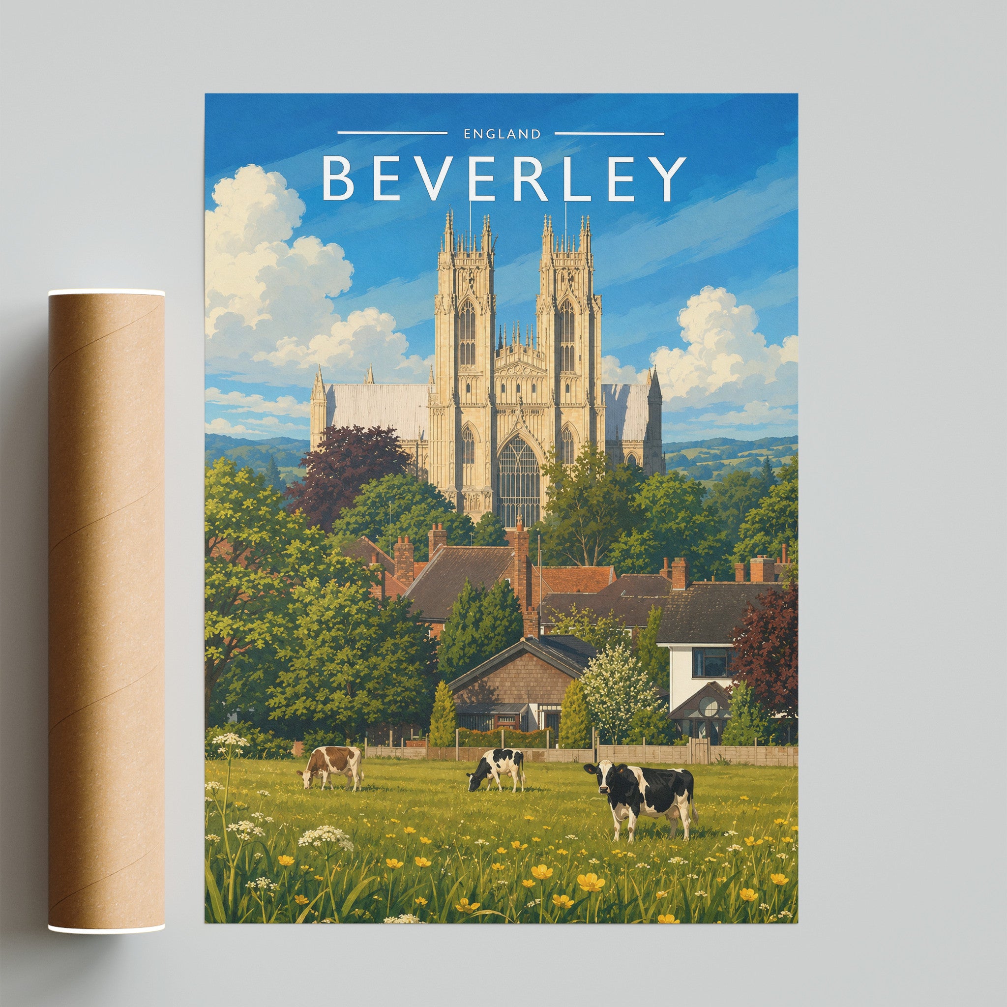 Beverley Travel Poster - fine art print with shipping tube
