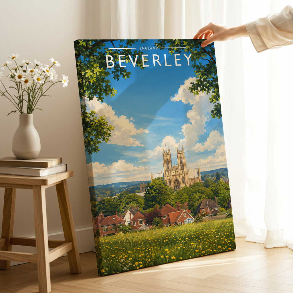 Beverley #2 Travel Poster as a gallery-wrapped canvas