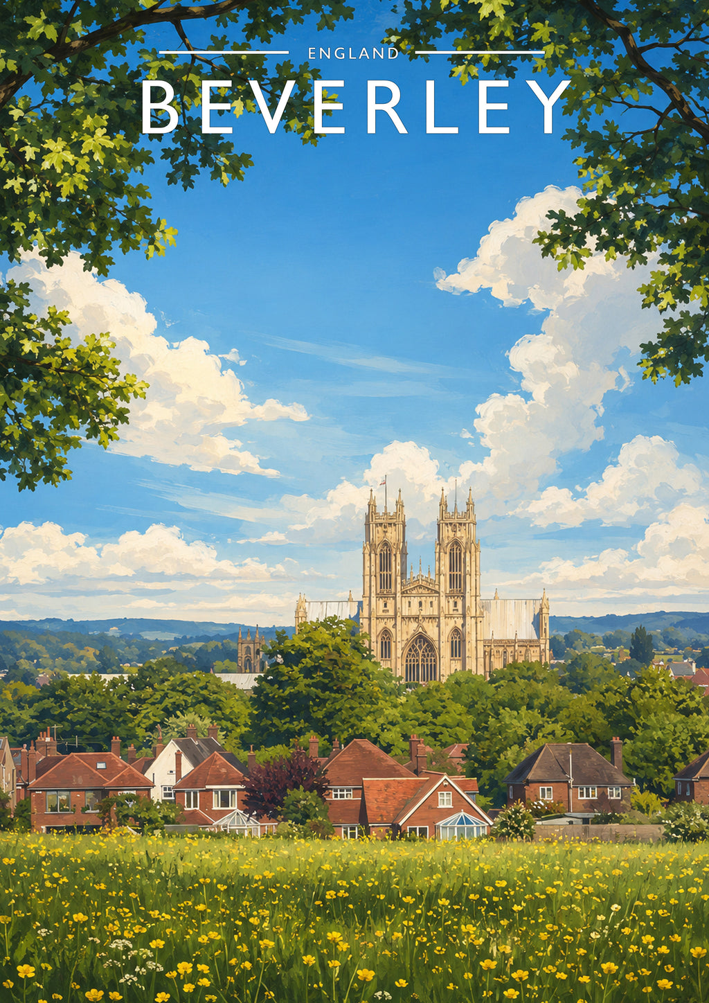 Beverley #2 Travel Poster - A4 travel poster print
