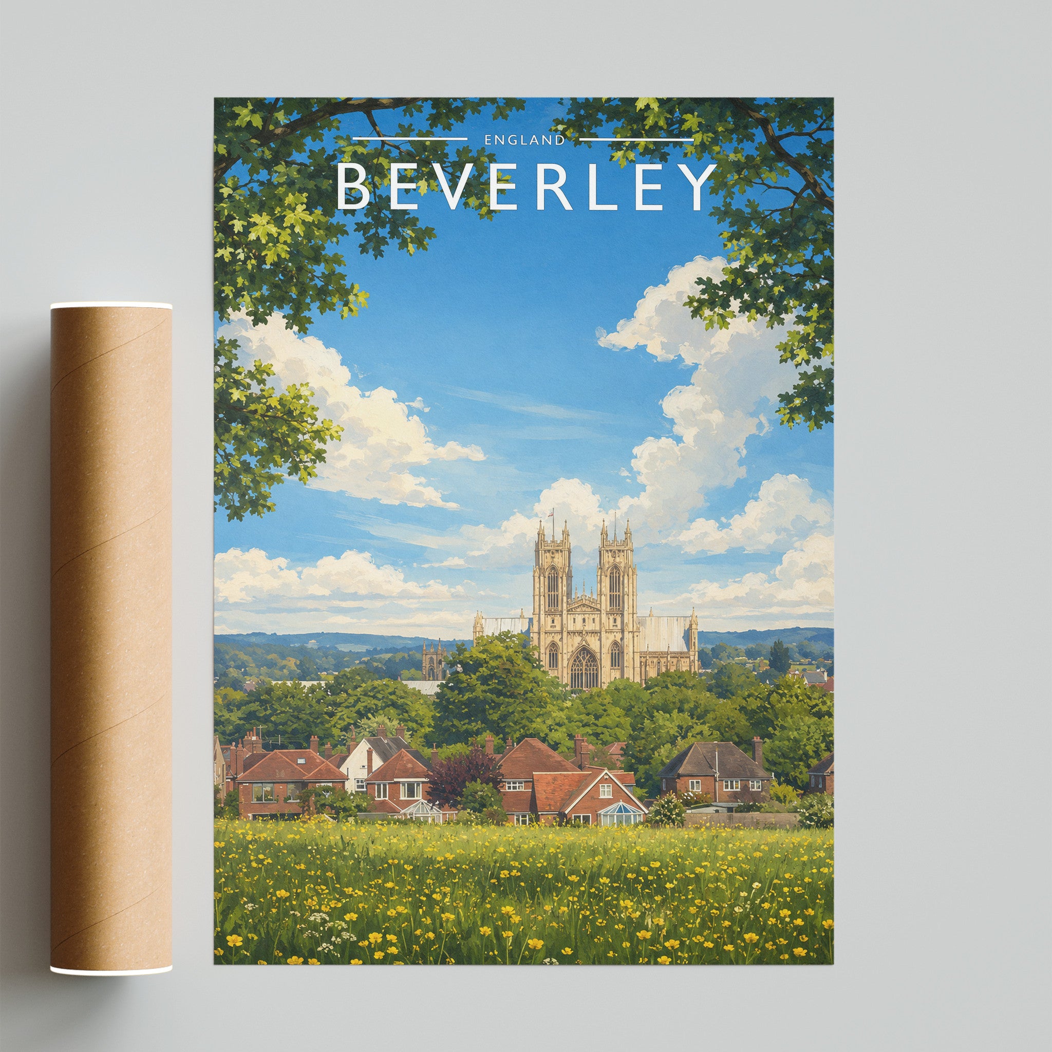 Beverley #2 Travel Poster - fine art print with shipping tube