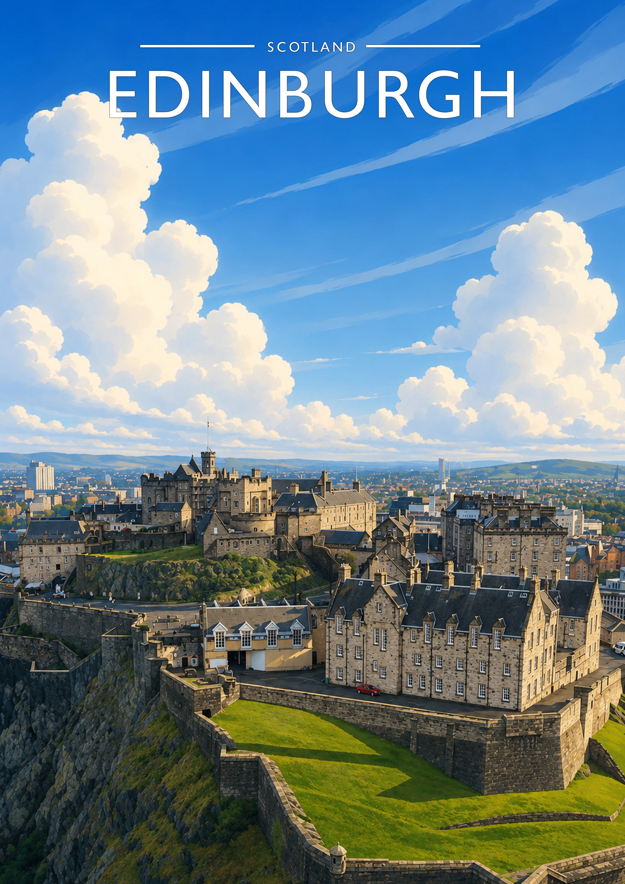 Edinburgh #4 Travel Poster - A4 travel poster print