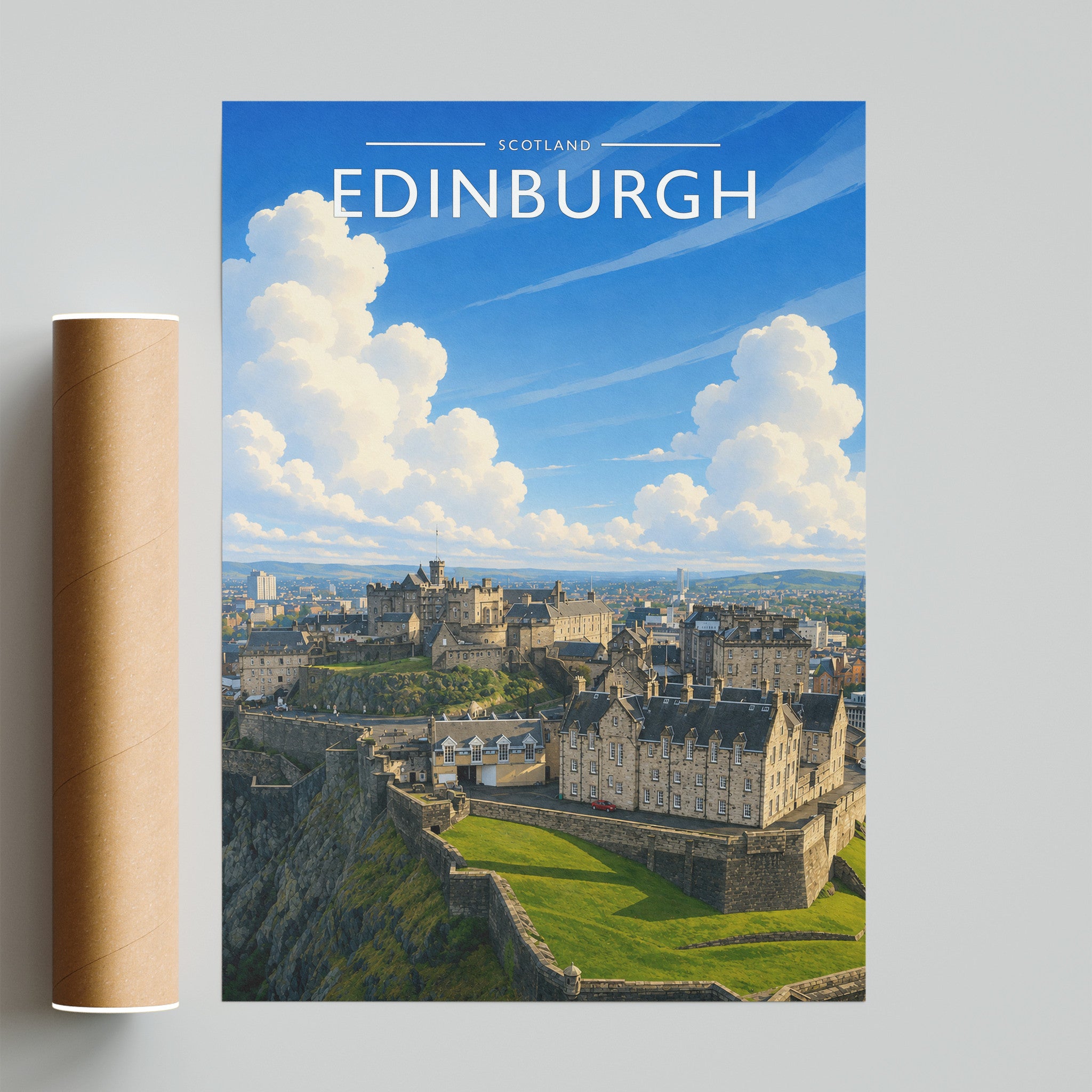 Edinburgh #4 Travel Poster - fine art print with shipping tube