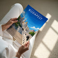 Budapest #2 Travel Poster - A4 print held in hand