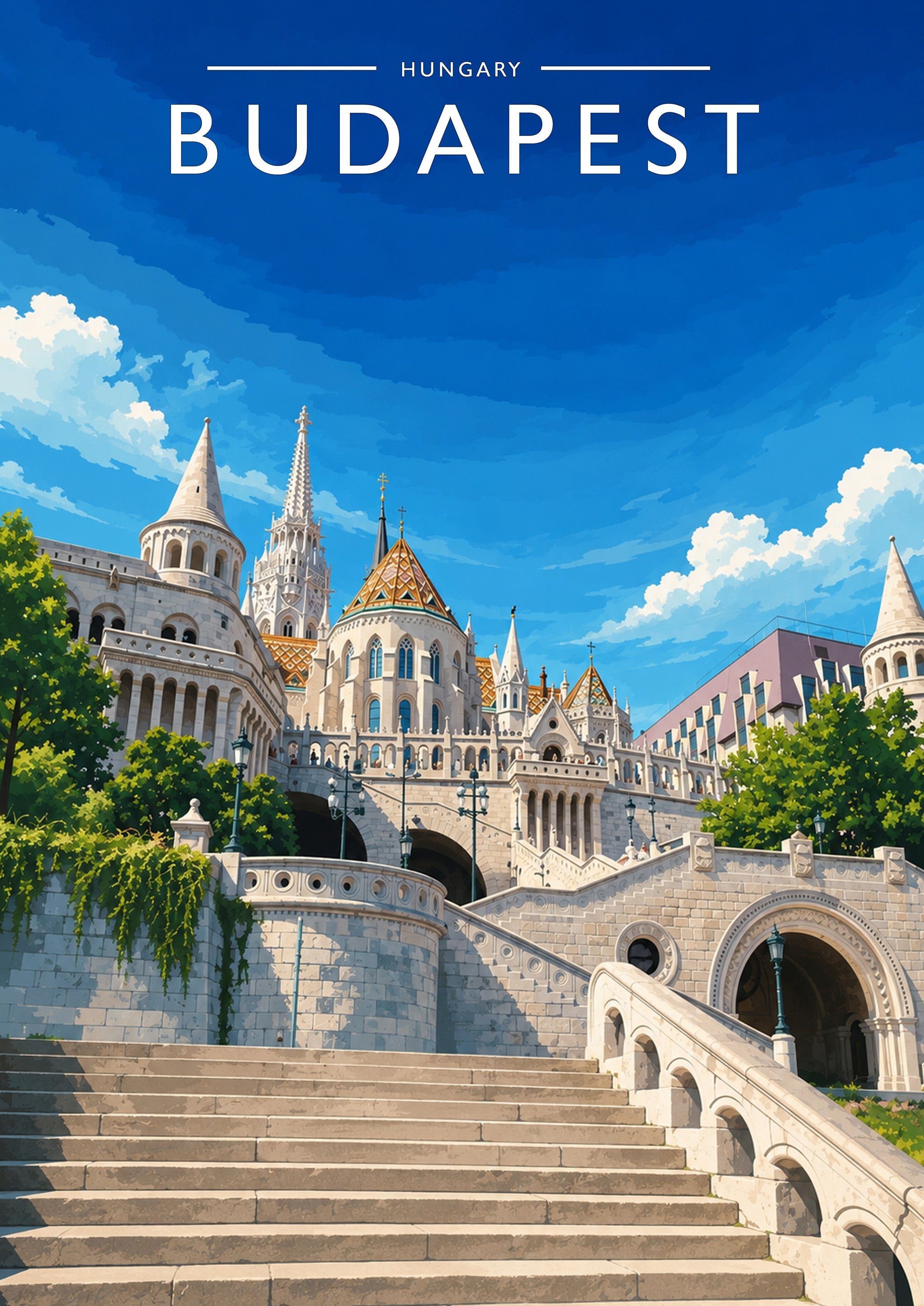 Budapest #2 Travel Poster - A4 travel poster print