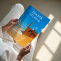 Fraser Island Travel Poster - A4 print held in hand