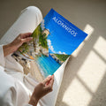Alonnisos Travel Poster - A4 print held in hand