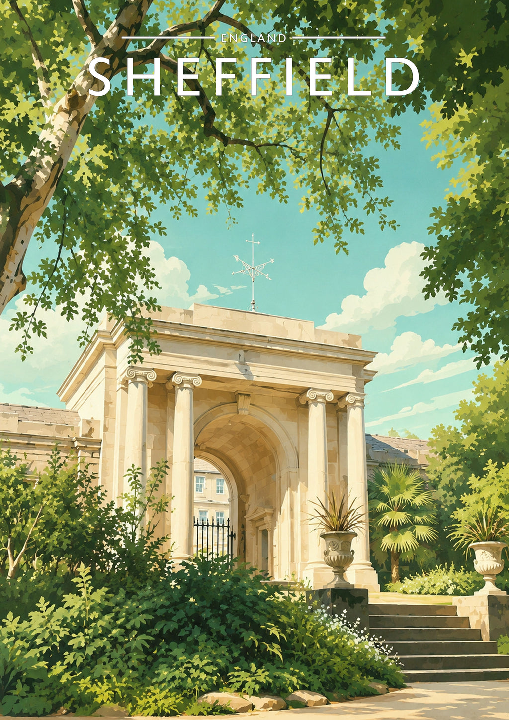 Sheffield #3 Travel Poster - A4 travel poster print