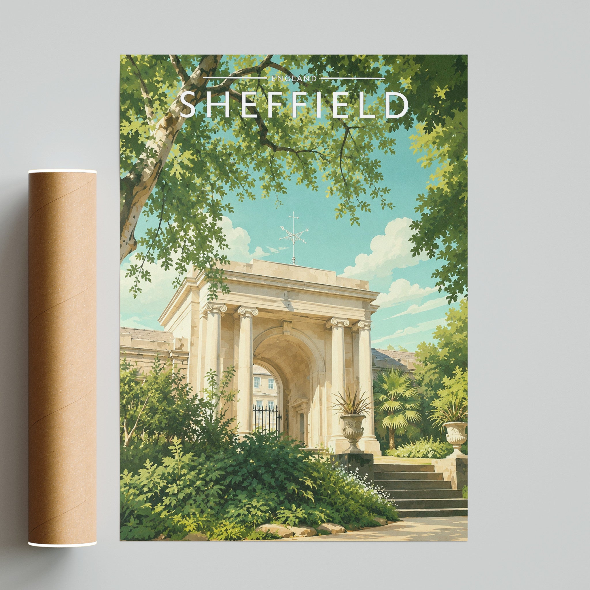 Sheffield #3 Travel Poster - fine art print with shipping tube