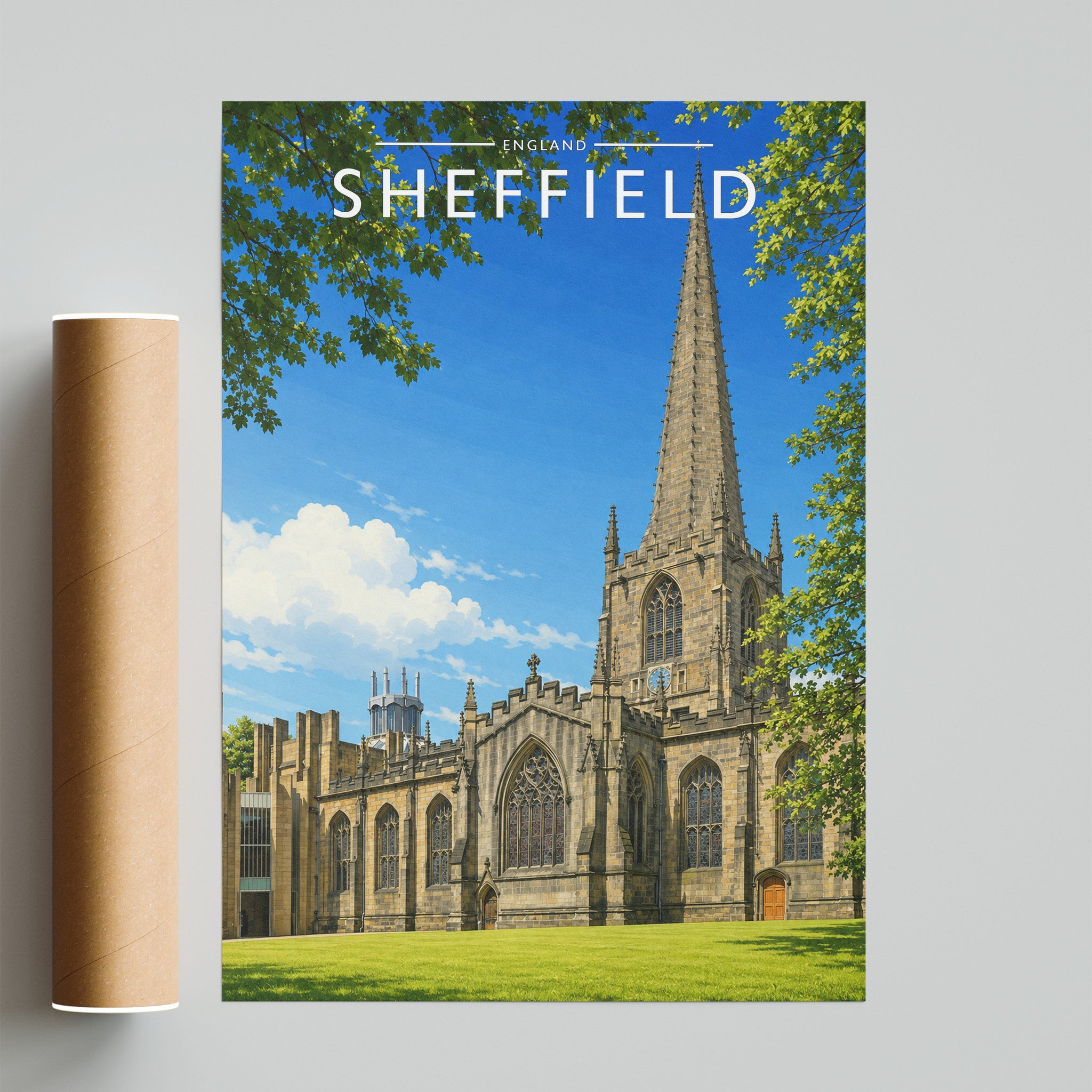 Sheffield #6 Travel Poster - fine art print with shipping tube
