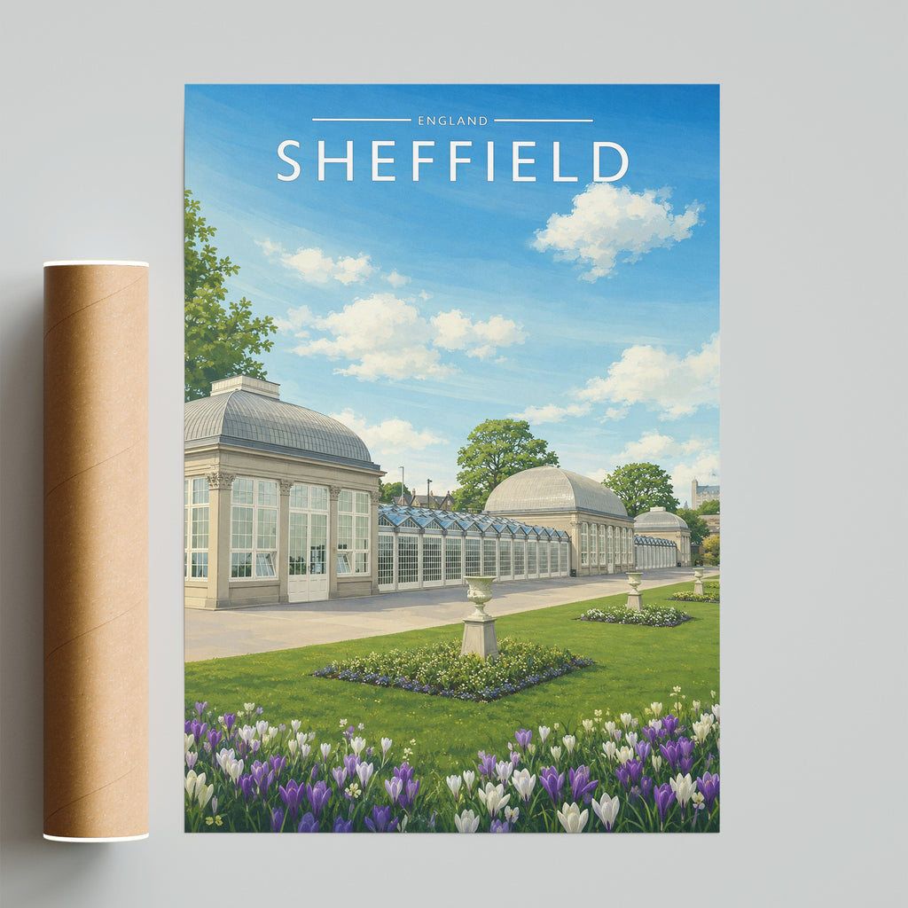 Sheffield #7 Travel Poster - fine art print with shipping tube