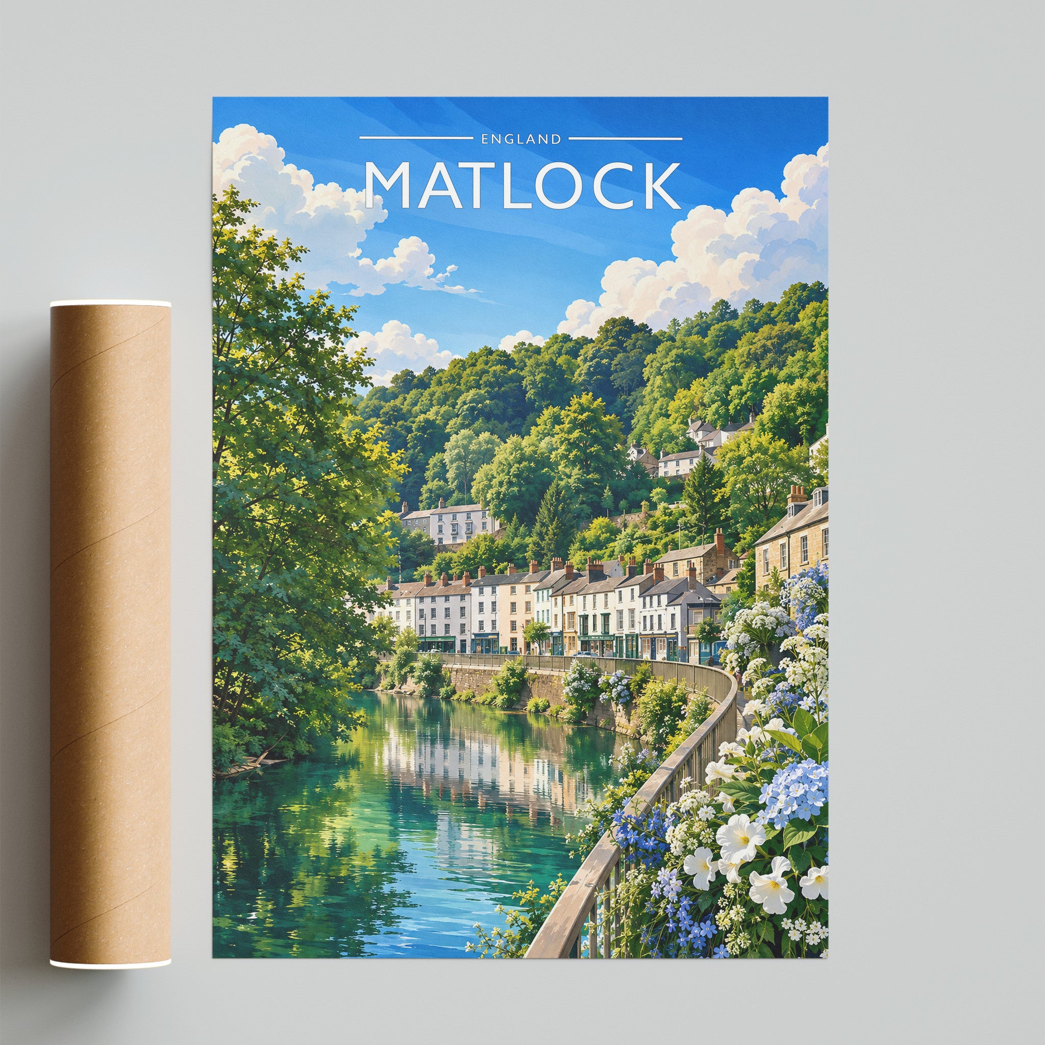 Matlock Travel Poster - fine art print with shipping tube