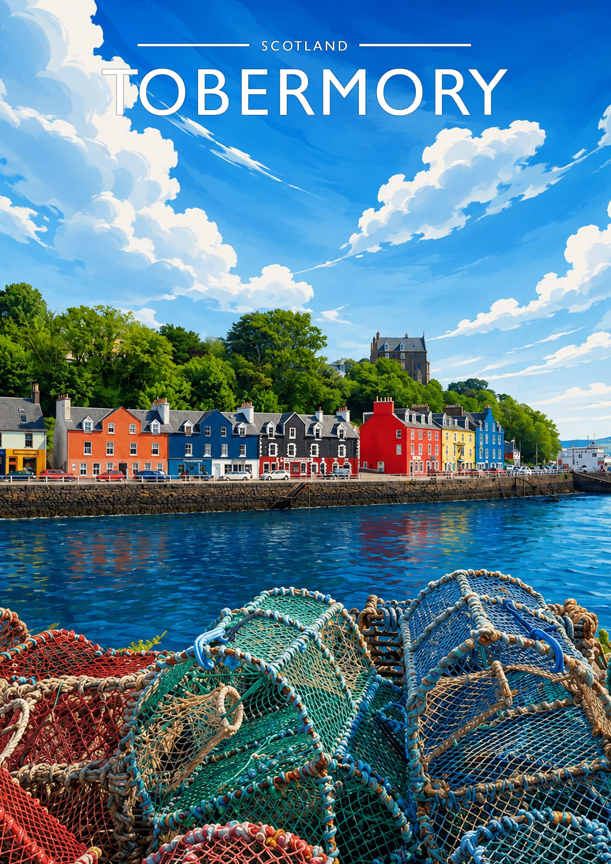 Tobermory #3 Travel Poster - A4 travel poster print