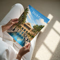 Dubai Travel Poster - A4 print held in hand
