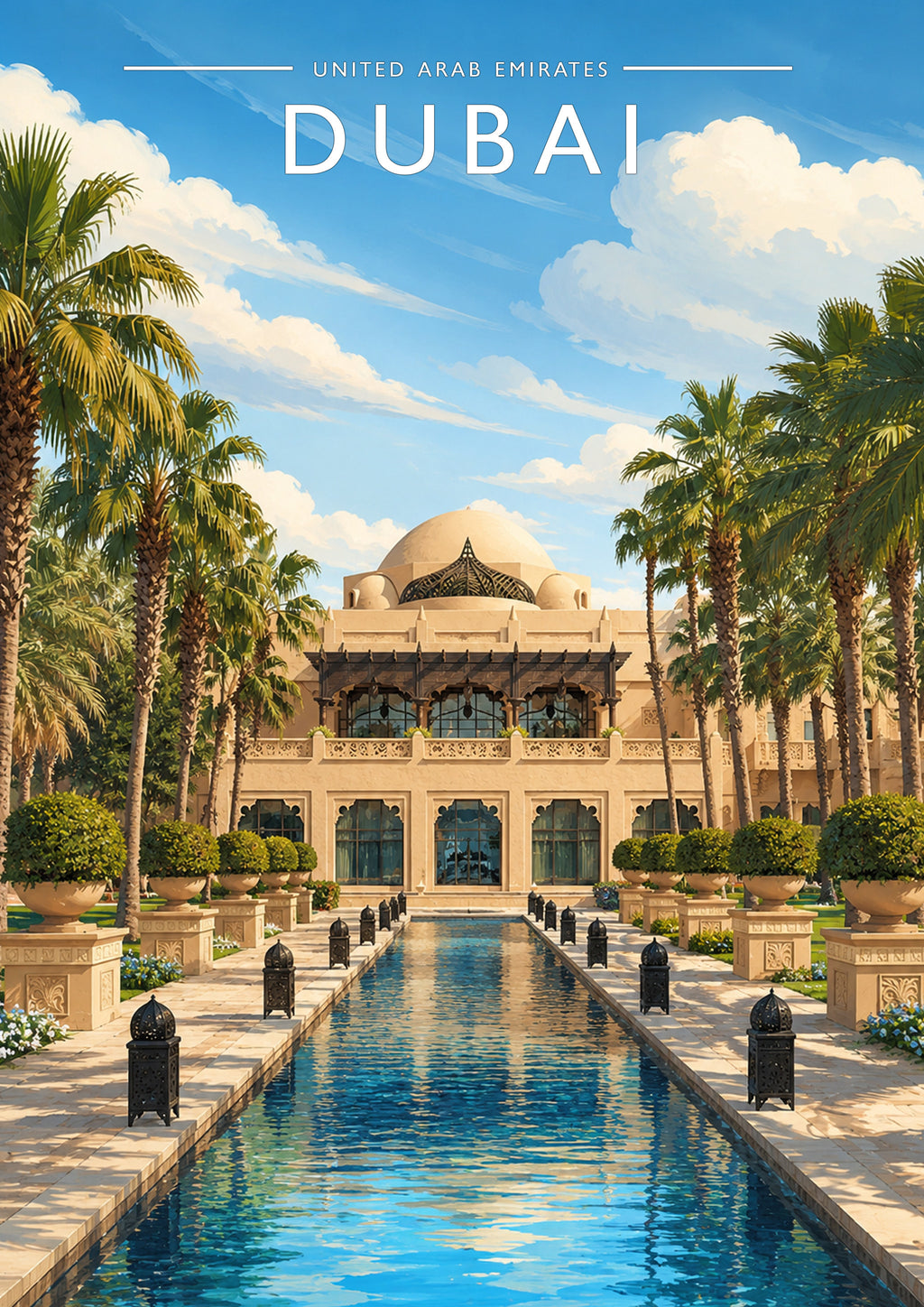 Dubai Travel Poster - A4 travel poster print