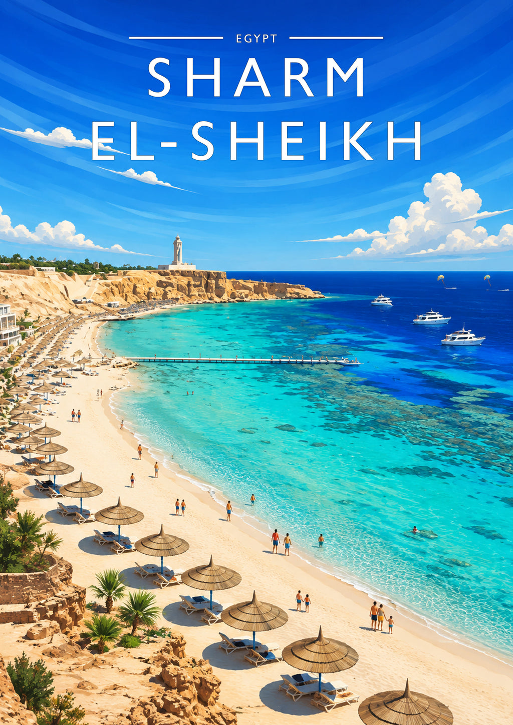 Sharm El-Sheikh Travel Poster - A4 travel poster print