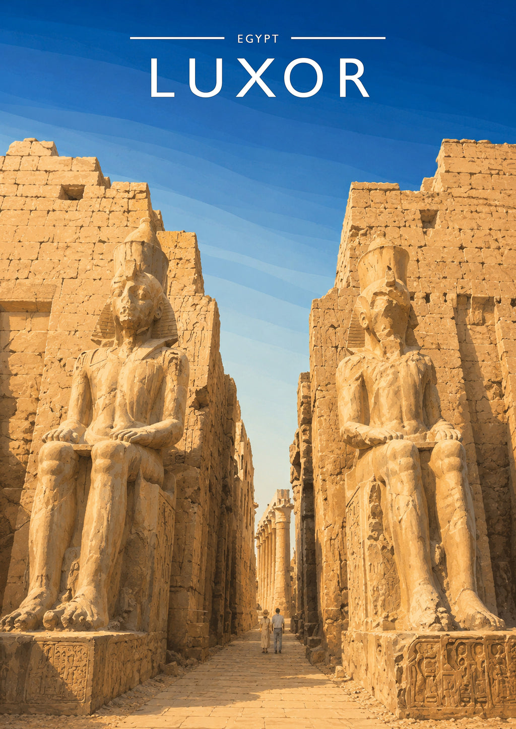 Luxor Travel Poster - A4 travel poster print