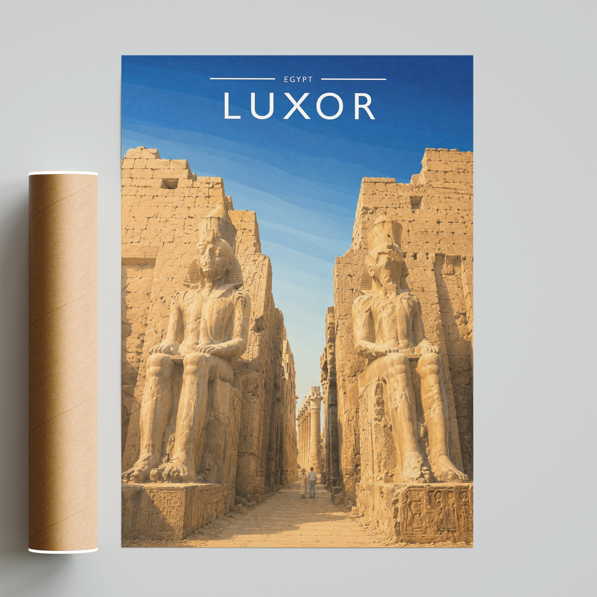 Luxor Travel Poster - fine art print with shipping tube