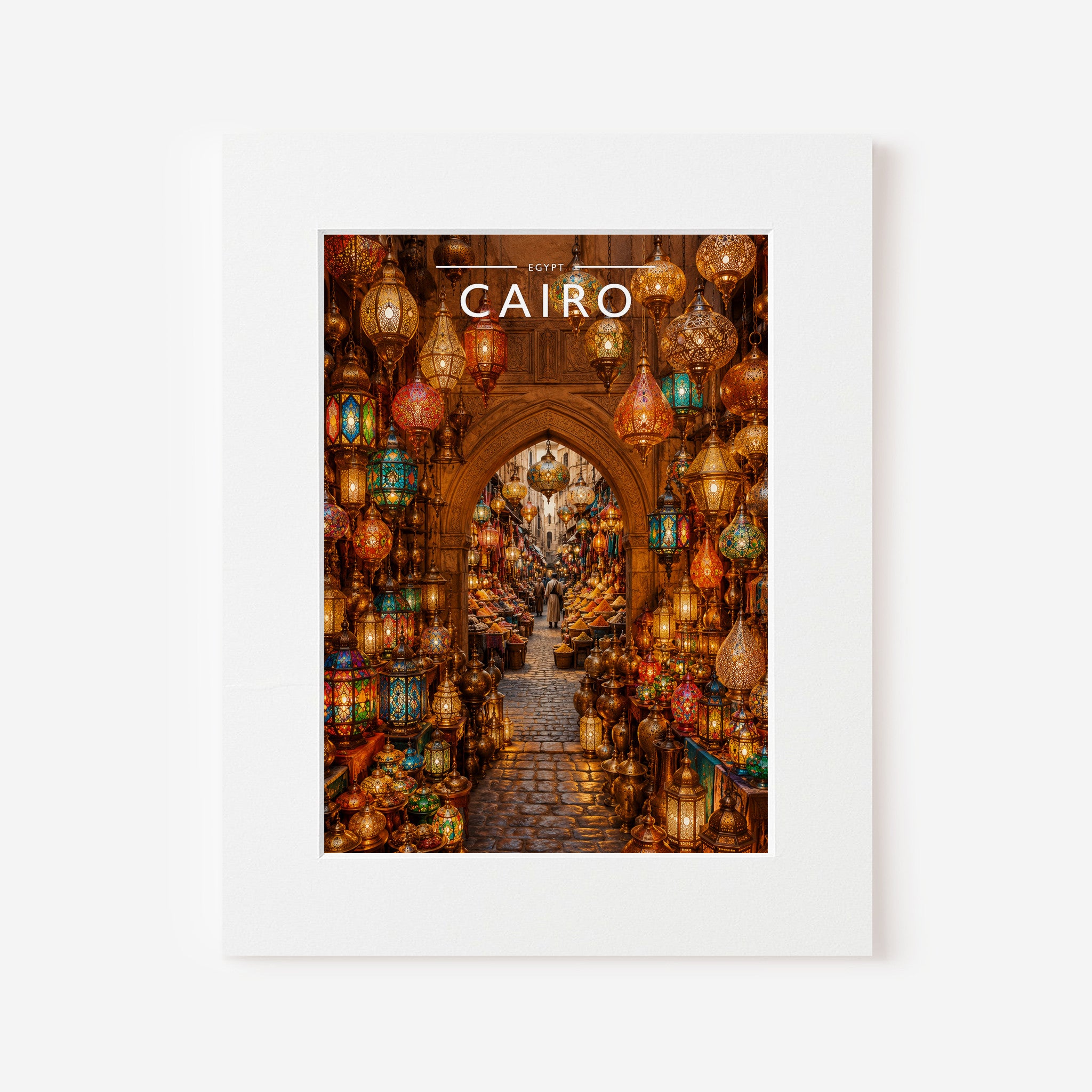 Cairo #4 Travel Poster in a white mount